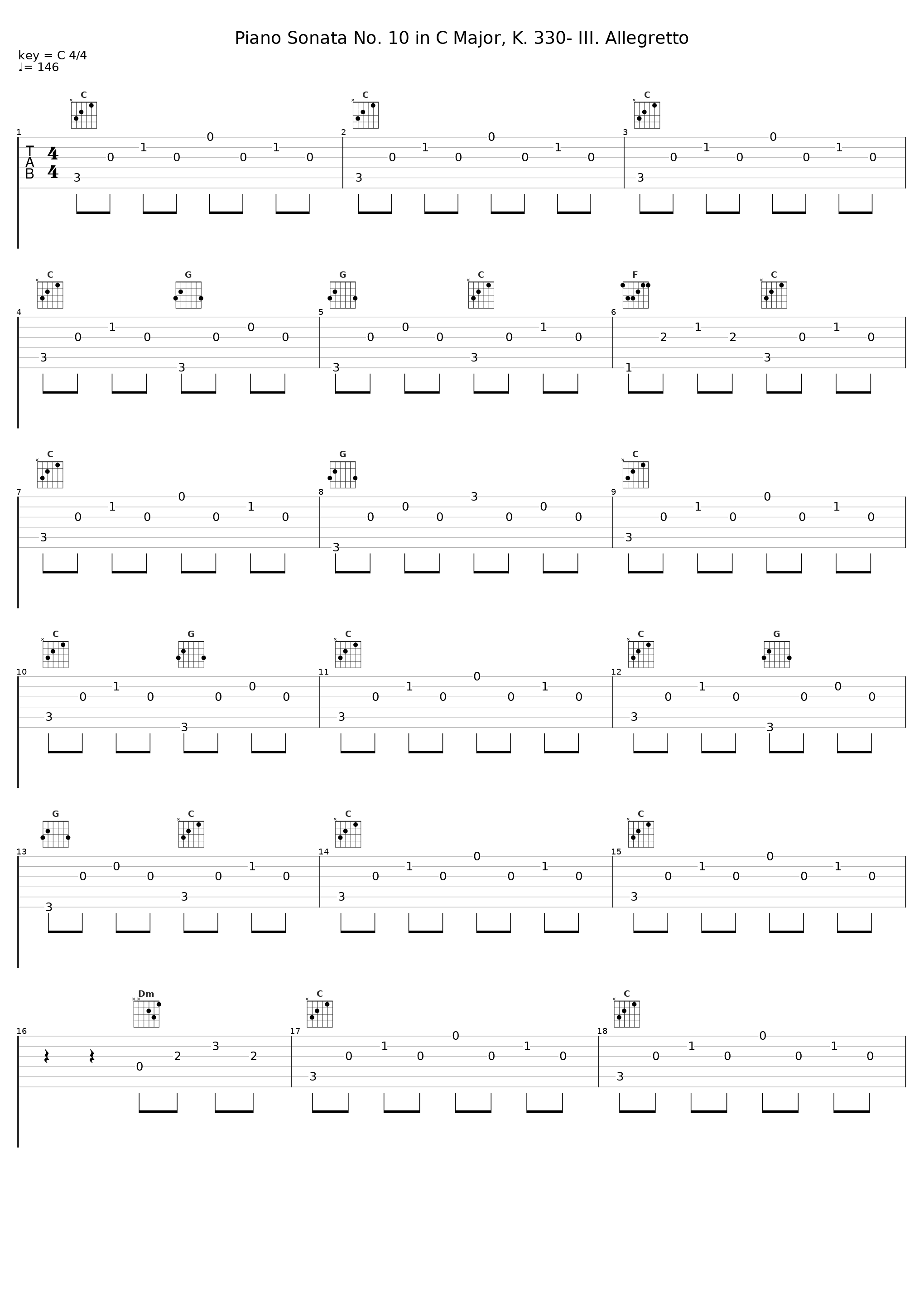 Piano Sonata No. 10 in C Major, K. 330- III. Allegretto_Gunther Hasselmann_1