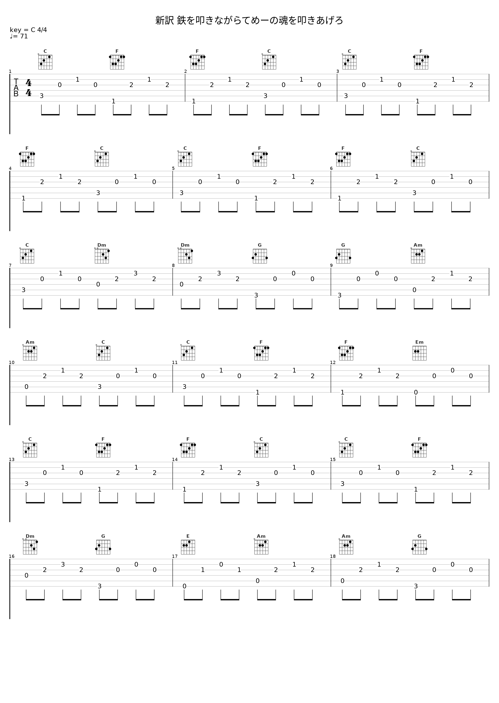 新訳 鉄を叩きながらてめーの魂を叩きあげろ_Audio Highs_1