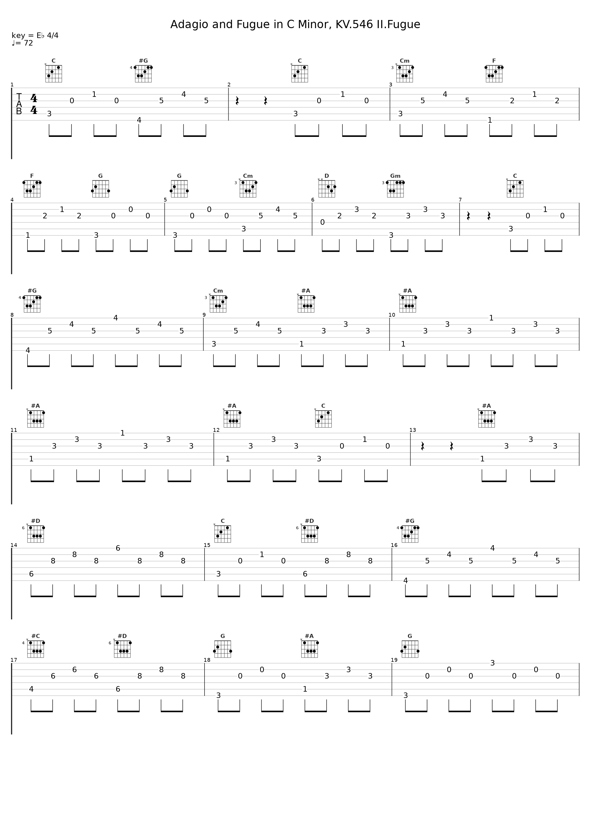 Adagio and Fugue in C Minor, KV.546 II.Fugue_Gunther Hasselmann_1