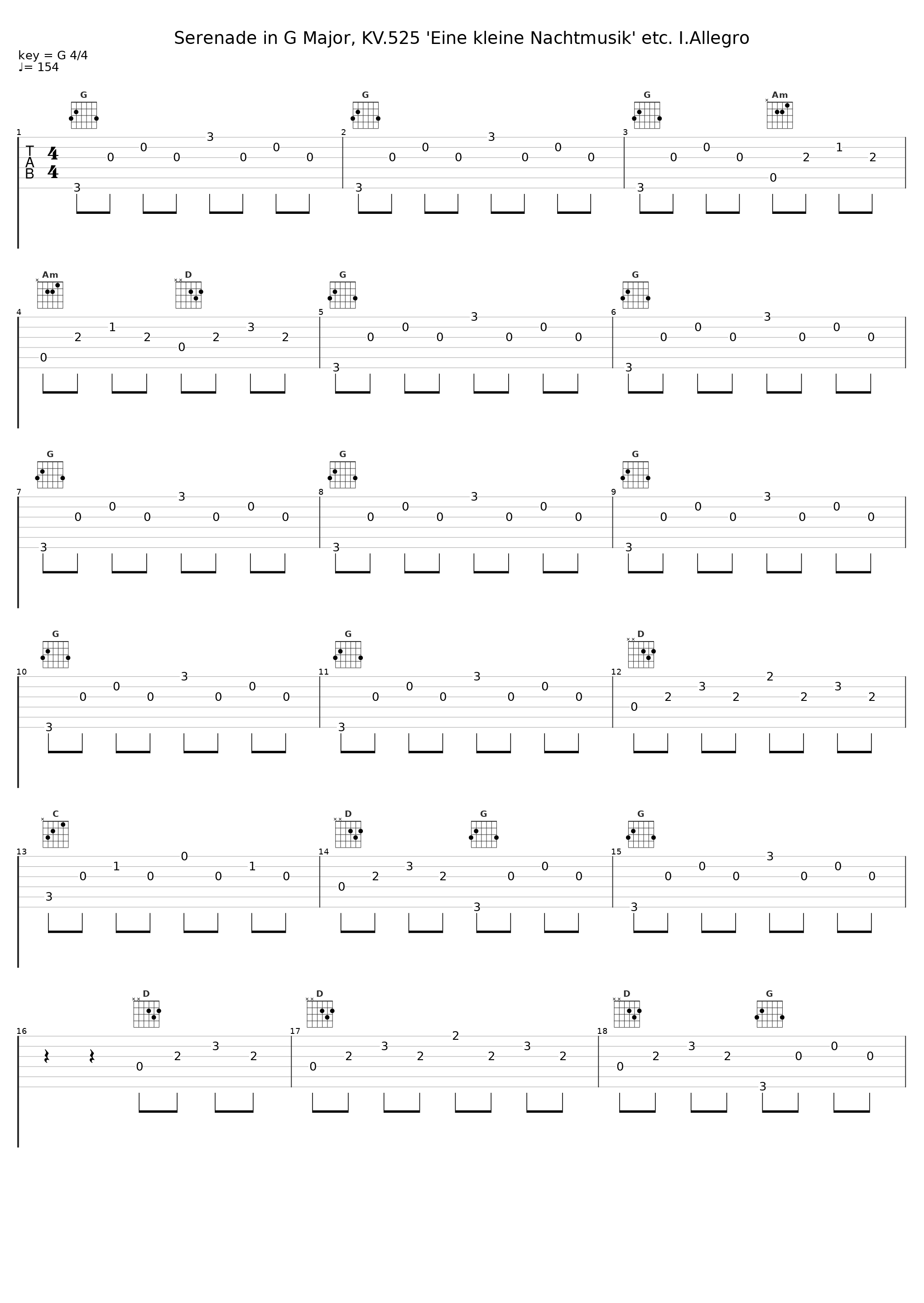 Serenade in G Major, KV.525 'Eine kleine Nachtmusik' etc. I.Allegro_Gunther Hasselmann_1