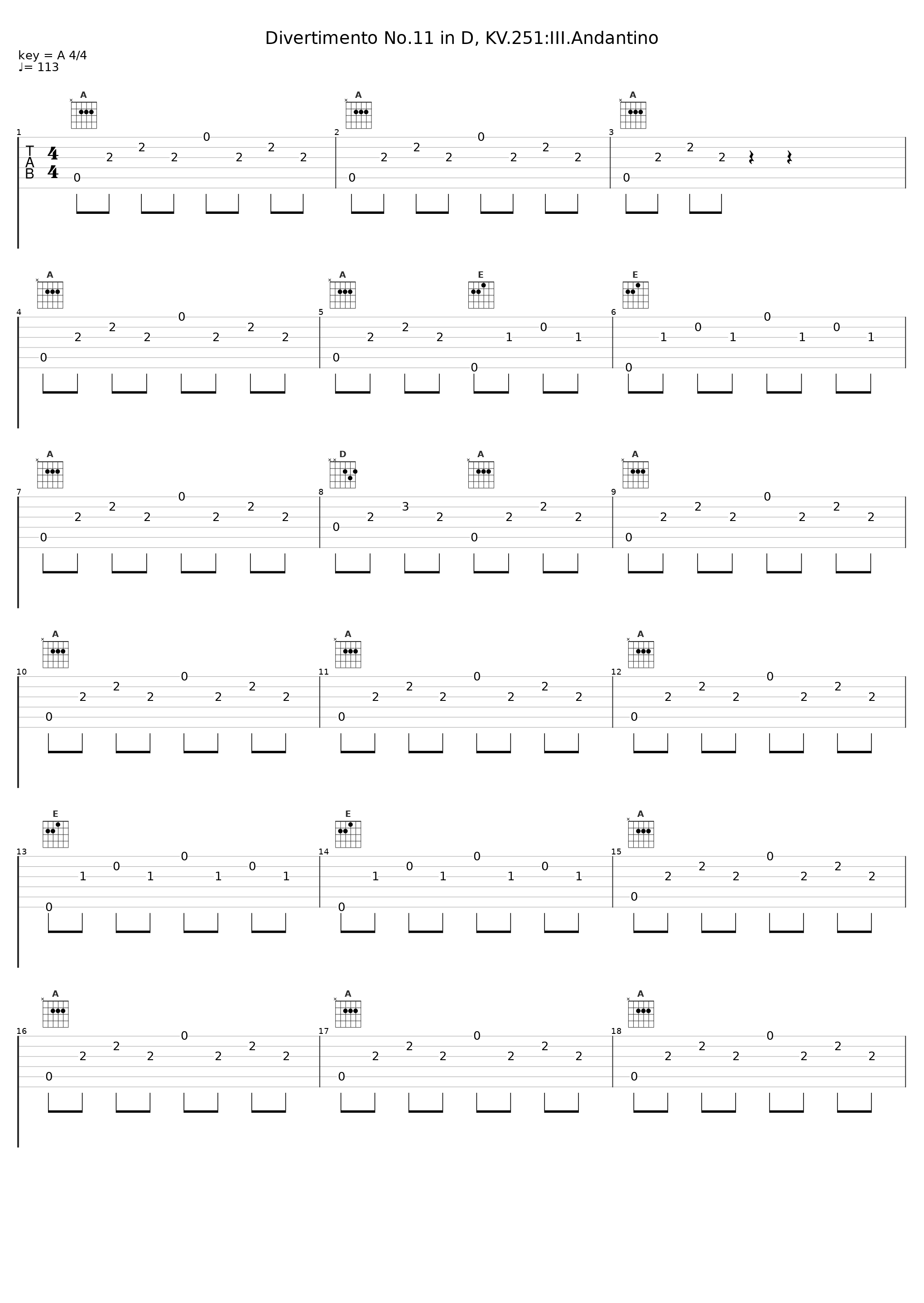 Divertimento No.11 in D, KV.251:III.Andantino_Gunther Hasselmann_1