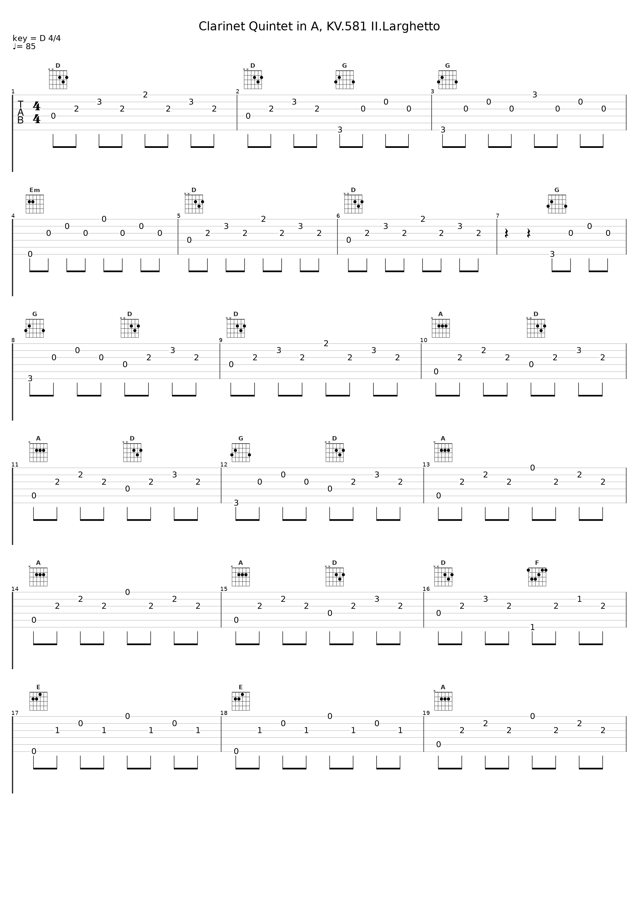 Clarinet Quintet in A, KV.581 II.Larghetto_Gunther Hasselmann_1