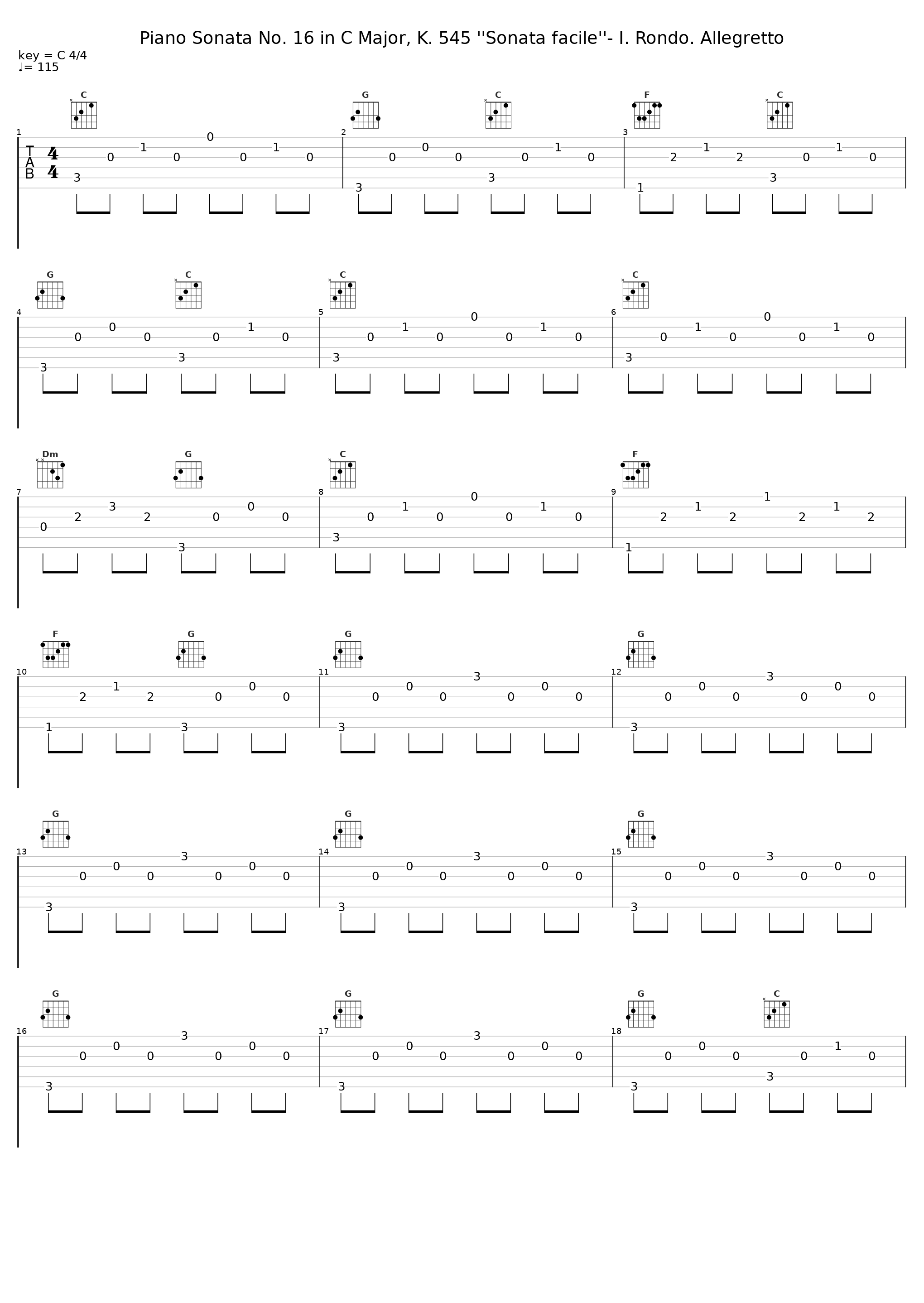 Piano Sonata No. 16 in C Major, K. 545 ''Sonata facile''- I. Rondo. Allegretto_Gunther Hasselmann_1