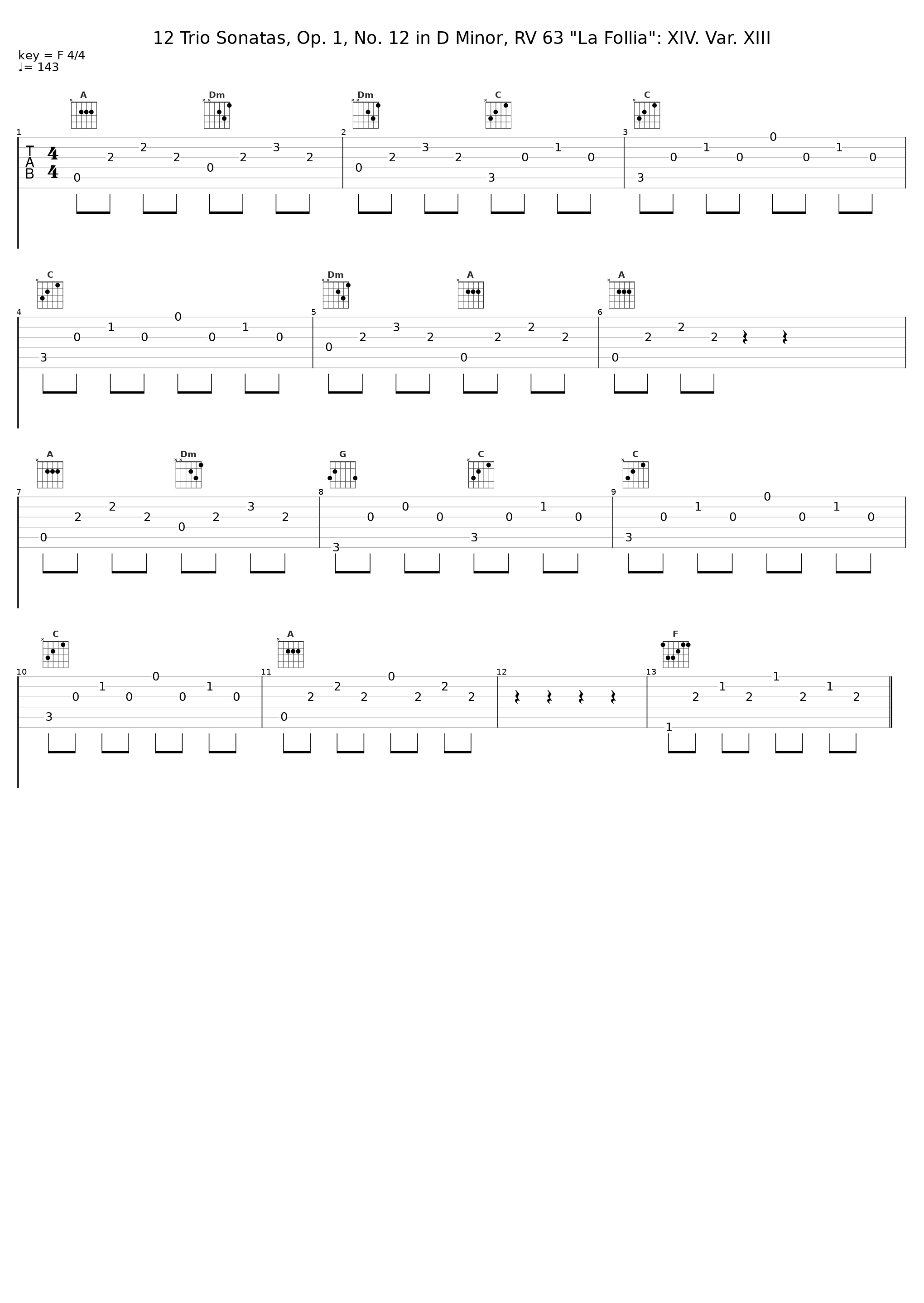 12 Trio Sonatas, Op. 1, No. 12 in D Minor, RV 63 "La Follia": XIV. Var. XIII_Guennadi Gofman,Pavel Soumm,Vladimir Chevel_1