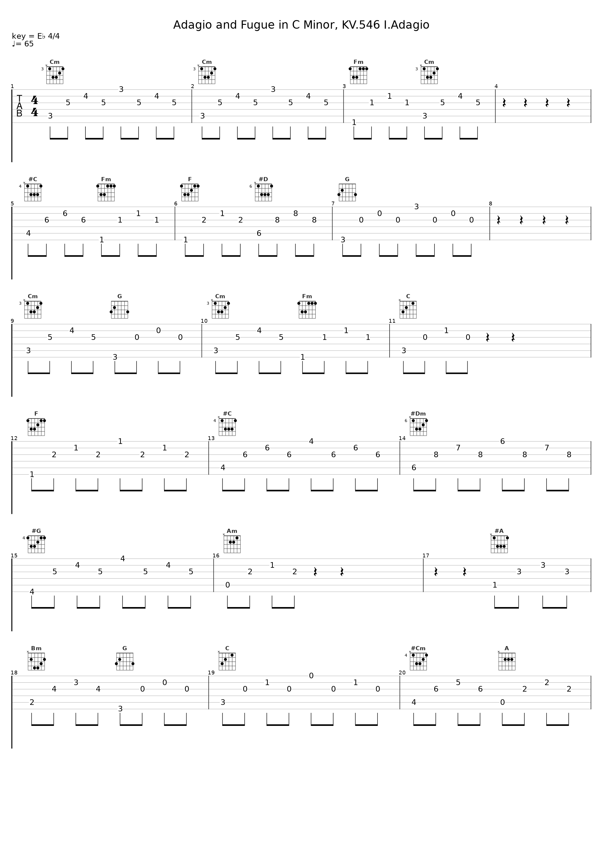 Adagio and Fugue in C Minor, KV.546 I.Adagio_Gunther Hasselmann_1