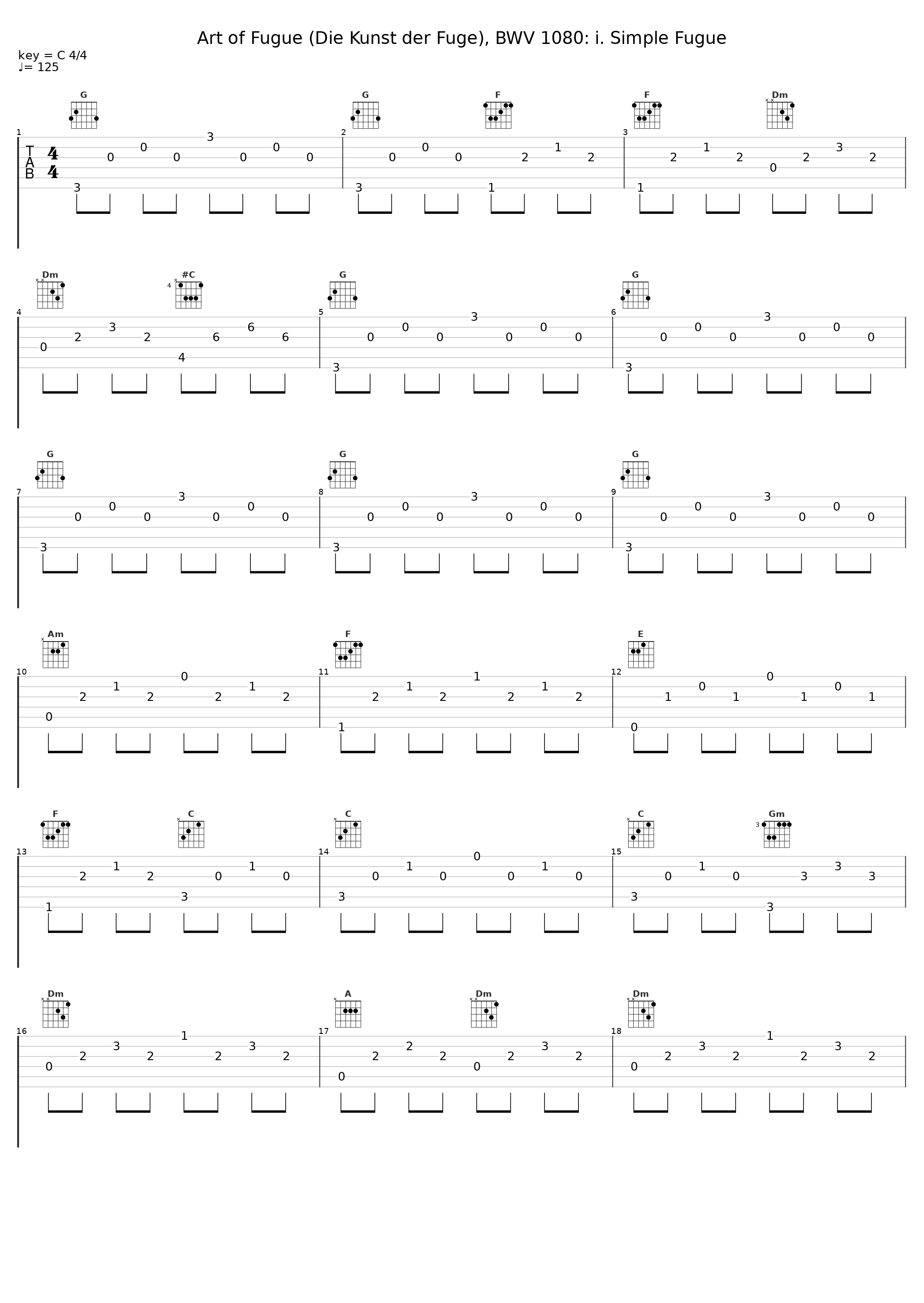 Art of Fugue (Die Kunst der Fuge), BWV 1080: i. Simple Fugue_Gustav Leonhardt_1