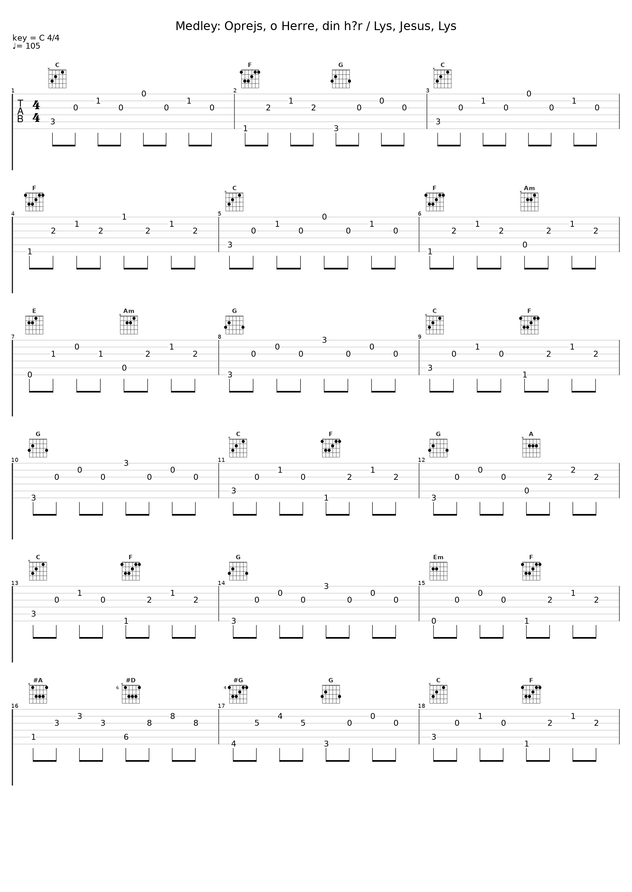 Medley: Oprejs, o Herre, din hær / Lys, Jesus, Lys_Primus,Graham Kendrick,Sprint Aagaard Korsholm_1