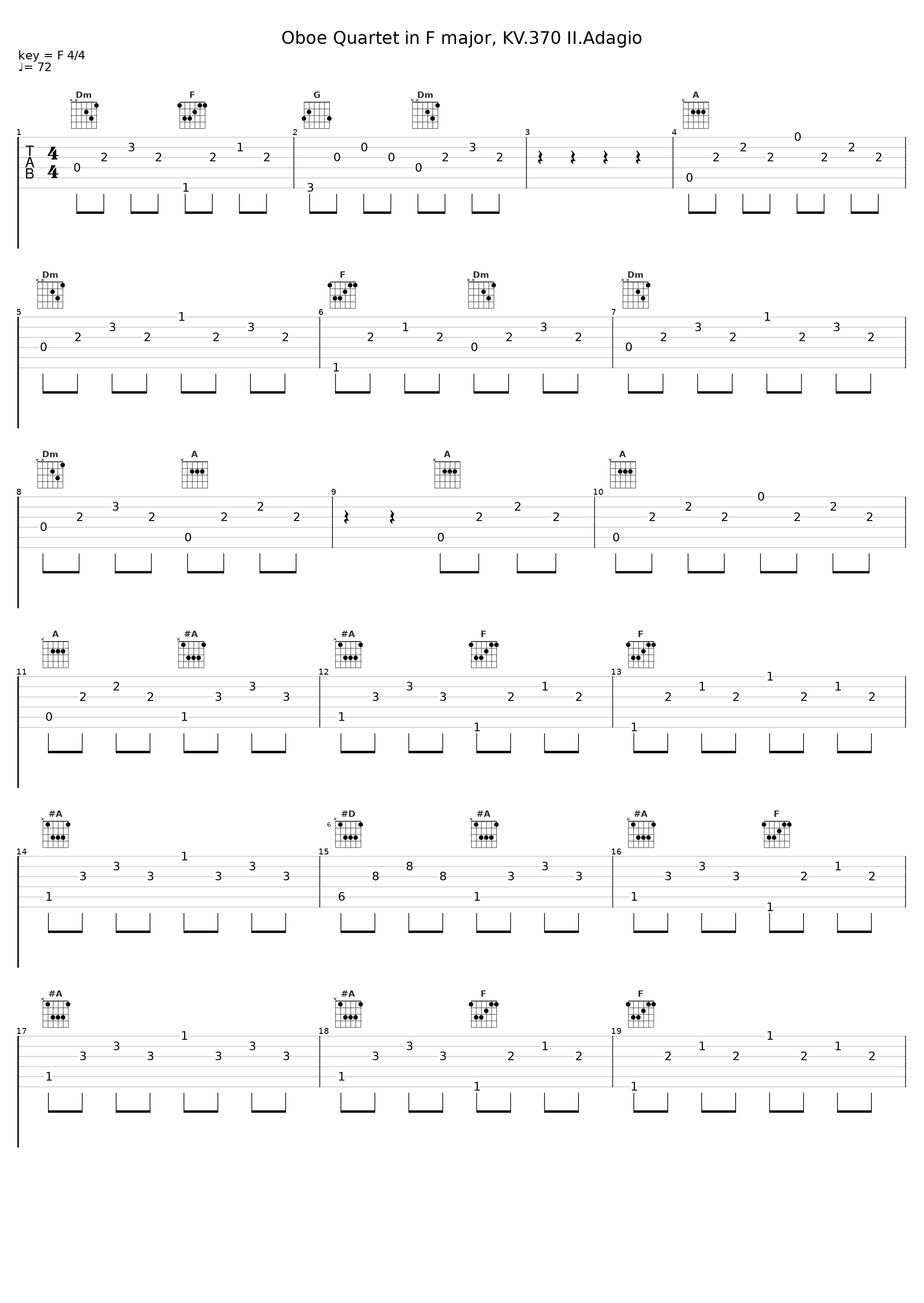 Oboe Quartet in F major, KV.370 II.Adagio_Gunther Hasselmann_1