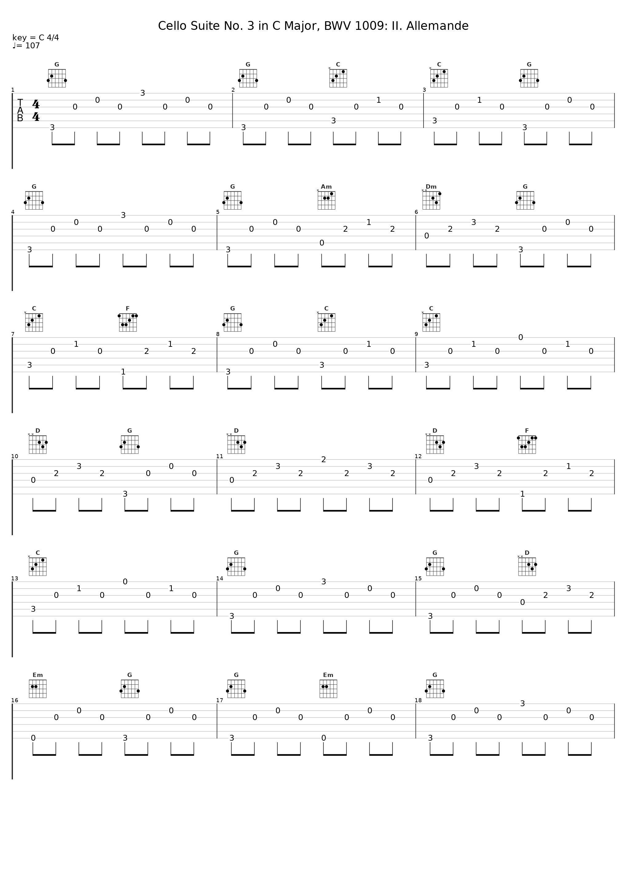 Cello Suite No. 3 in C Major, BWV 1009: II. Allemande_Sasa Vectomov_1