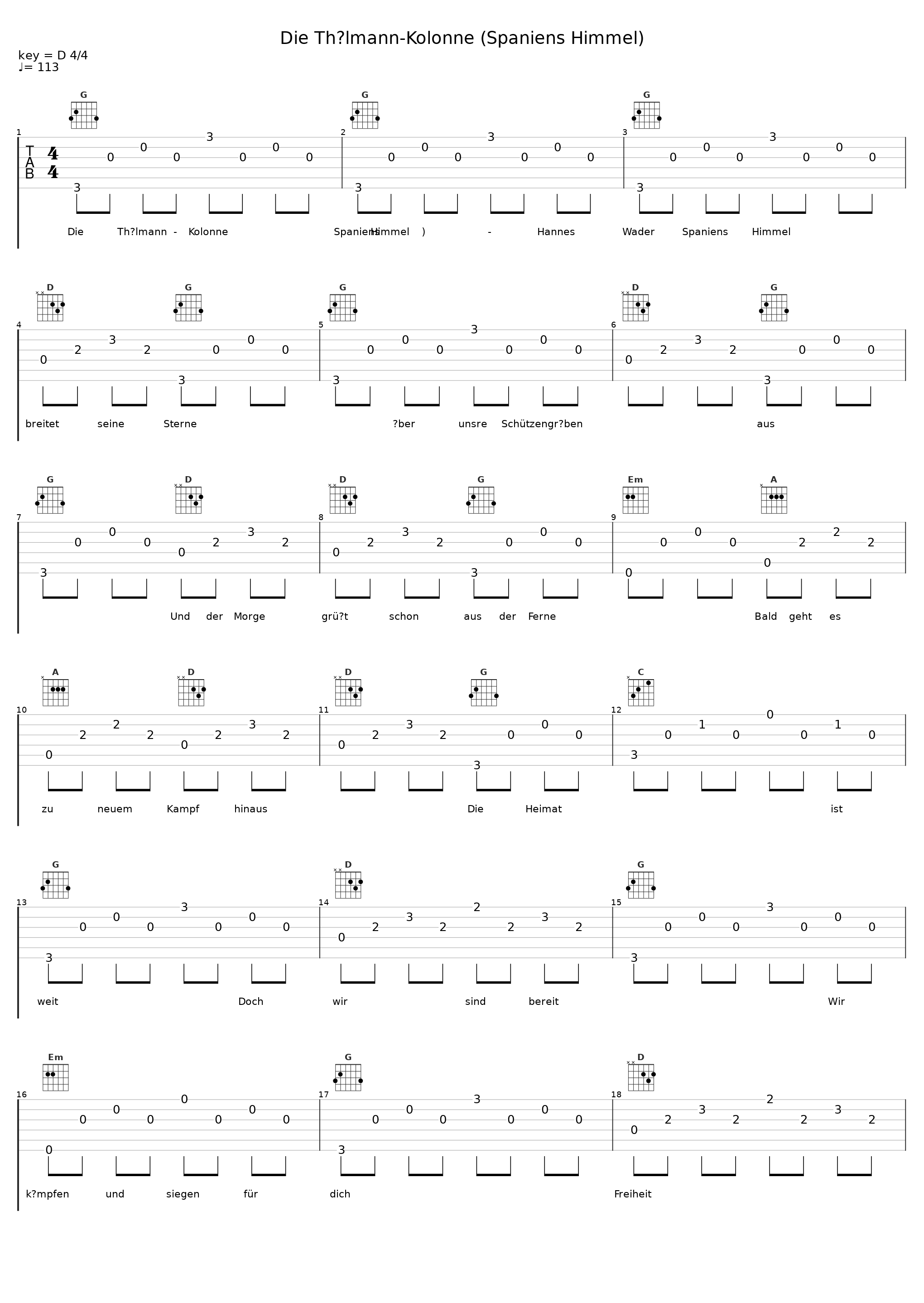 Die Thälmann-Kolonne (Spaniens Himmel)_Hannes Wader_1