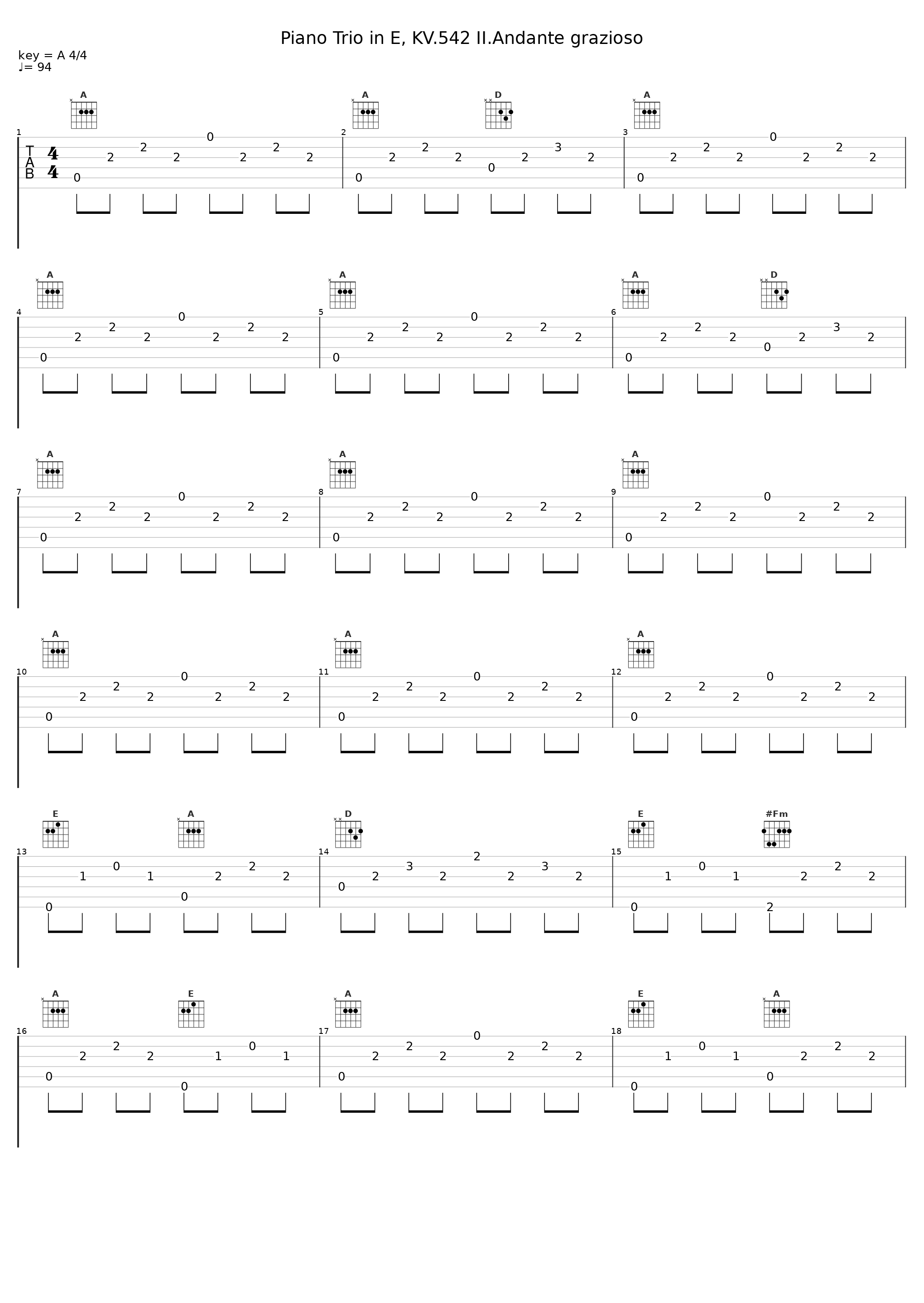 Piano Trio in E, KV.542 II.Andante grazioso_Gunther Hasselmann_1