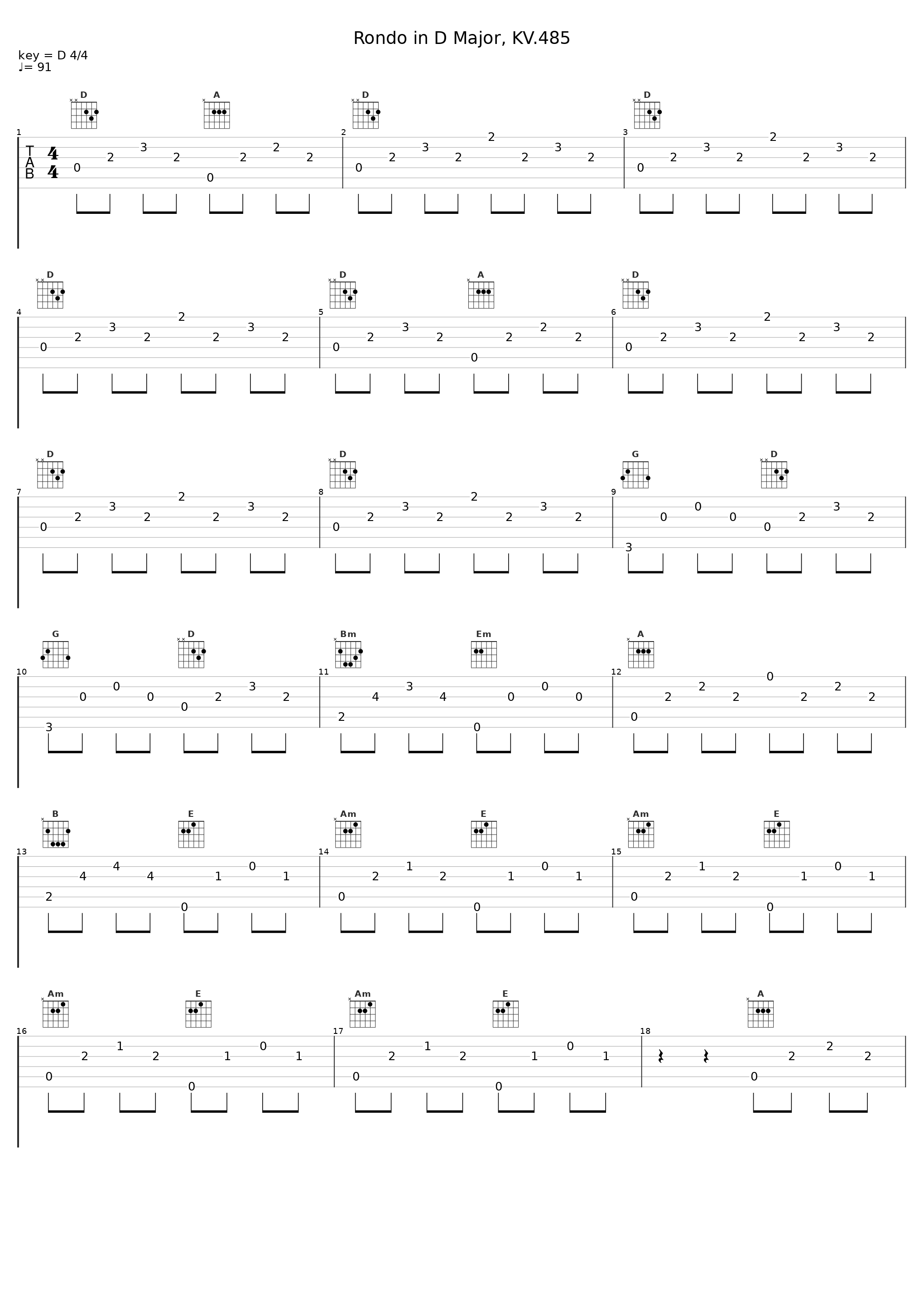 Rondo in D Major, KV.485_Gunther Hasselmann_1