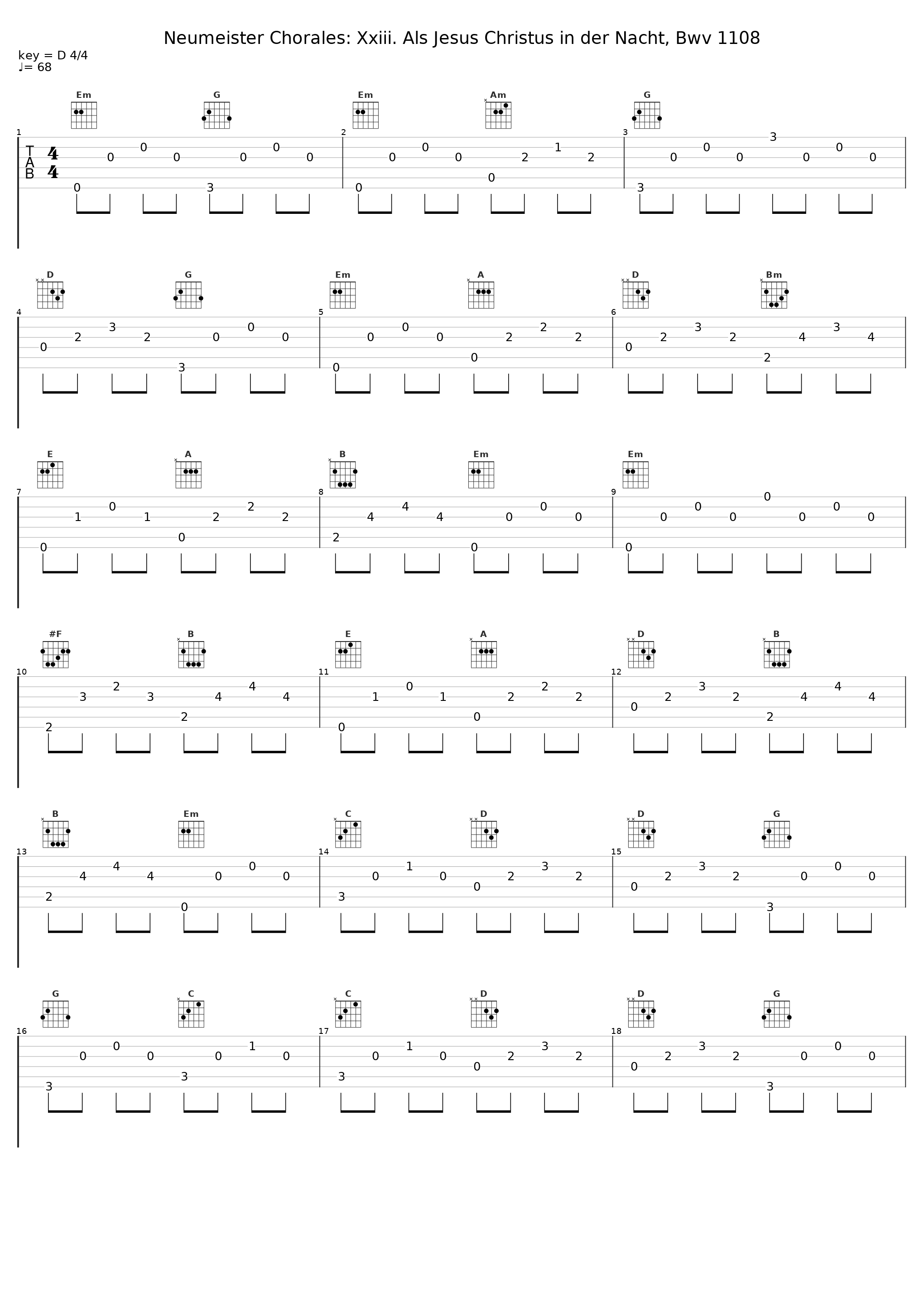 Neumeister Chorales: Xxiii. Als Jesus Christus in der Nacht, Bwv 1108_David Goode_1