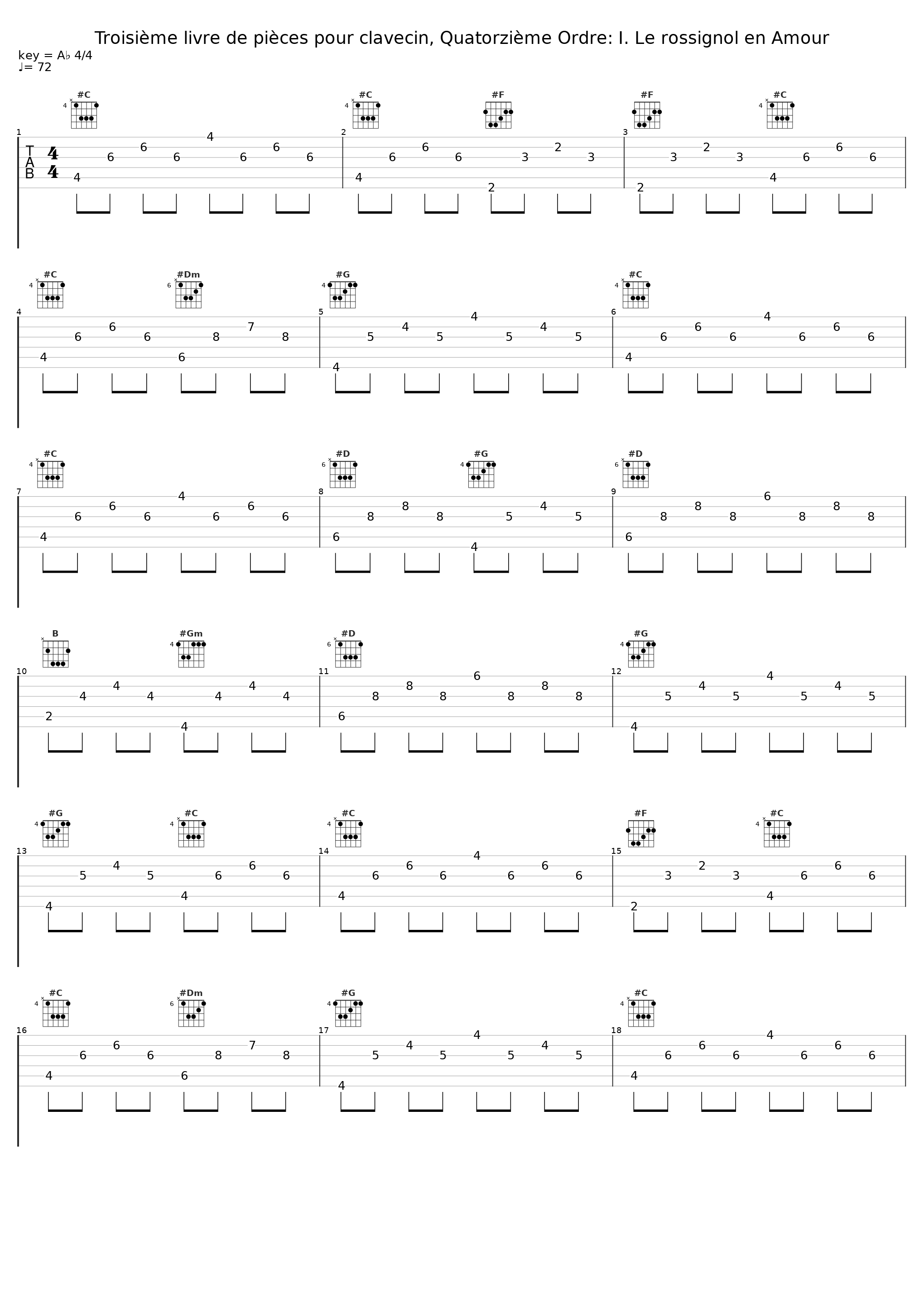 Troisième livre de pièces pour clavecin, Quatorzième Ordre: I. Le rossignol en Amour_Les Folies Françoises,Béatrice Martin,Jocelyn Daubigney_1