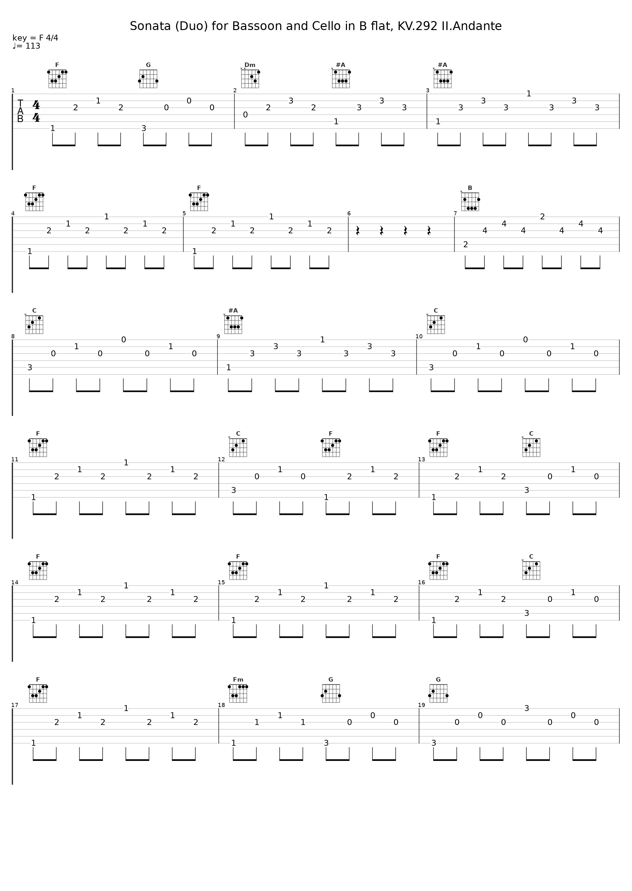 Sonata (Duo) for Bassoon and Cello in B flat, KV.292 II.Andante_Gunther Hasselmann_1