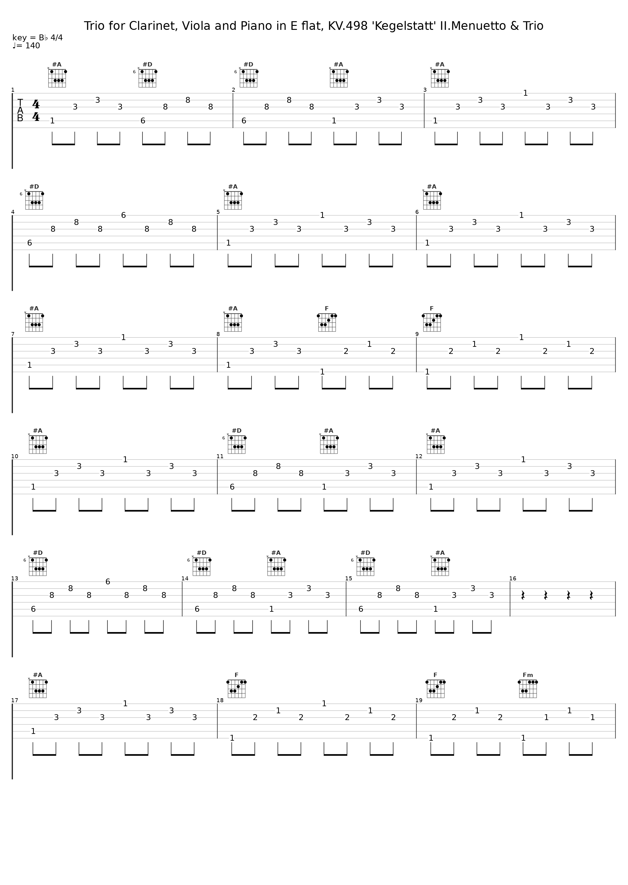 Trio for Clarinet, Viola and Piano in E flat, KV.498 'Kegelstatt' II.Menuetto & Trio_Gunther Hasselmann_1