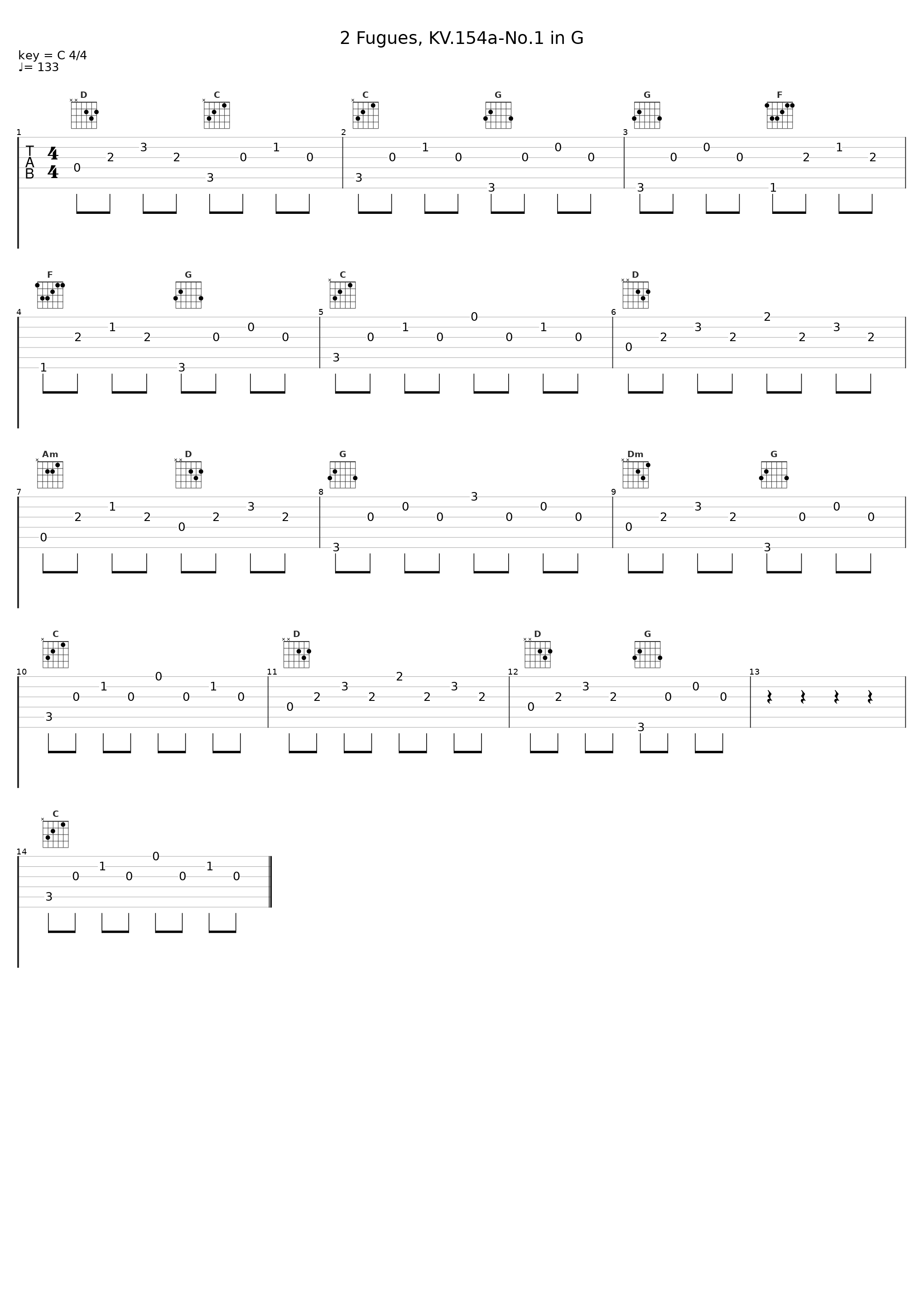 2 Fugues, KV.154a-No.1 in G_Gunther Hasselmann_1