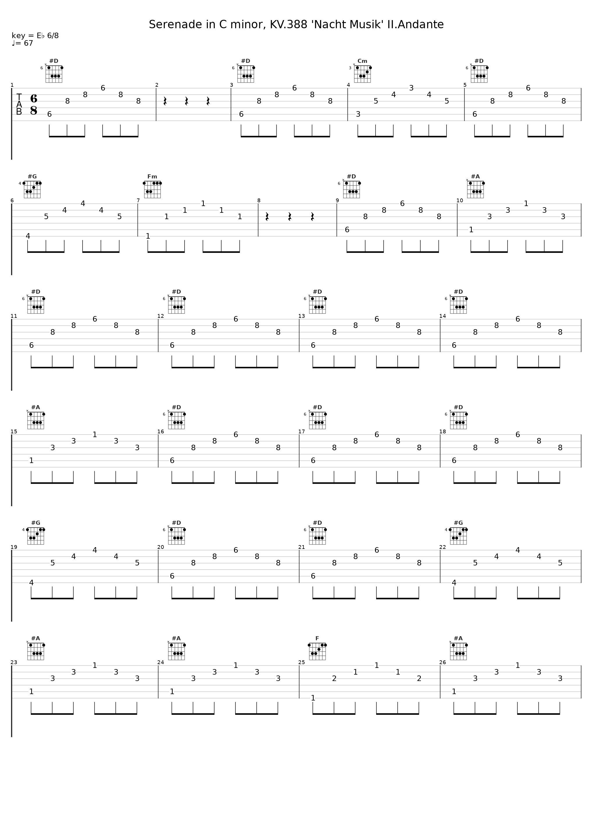 Serenade in C minor, KV.388 'Nacht Musik' II.Andante_Gunther Hasselmann_1