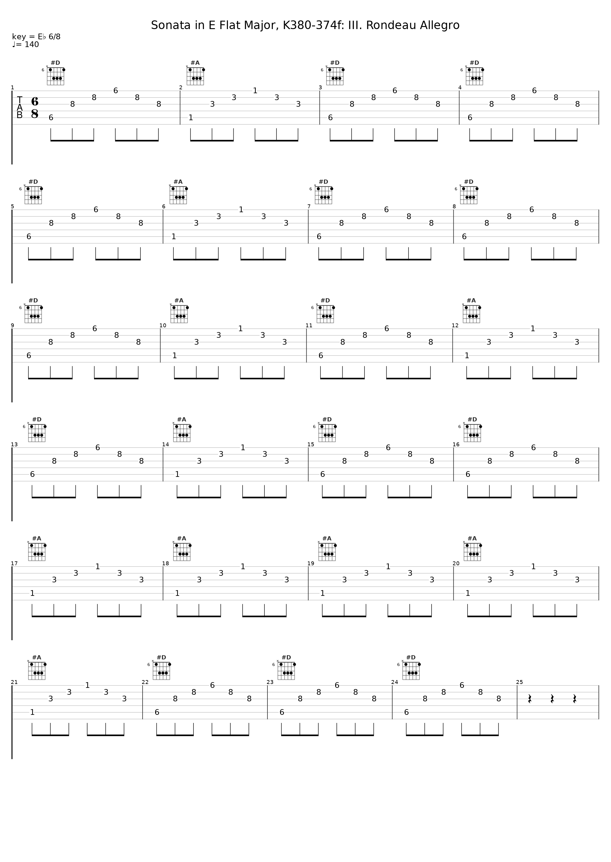 Sonata in E Flat Major, K380-374f: III. Rondeau Allegro_Gunther Hasselmann_1