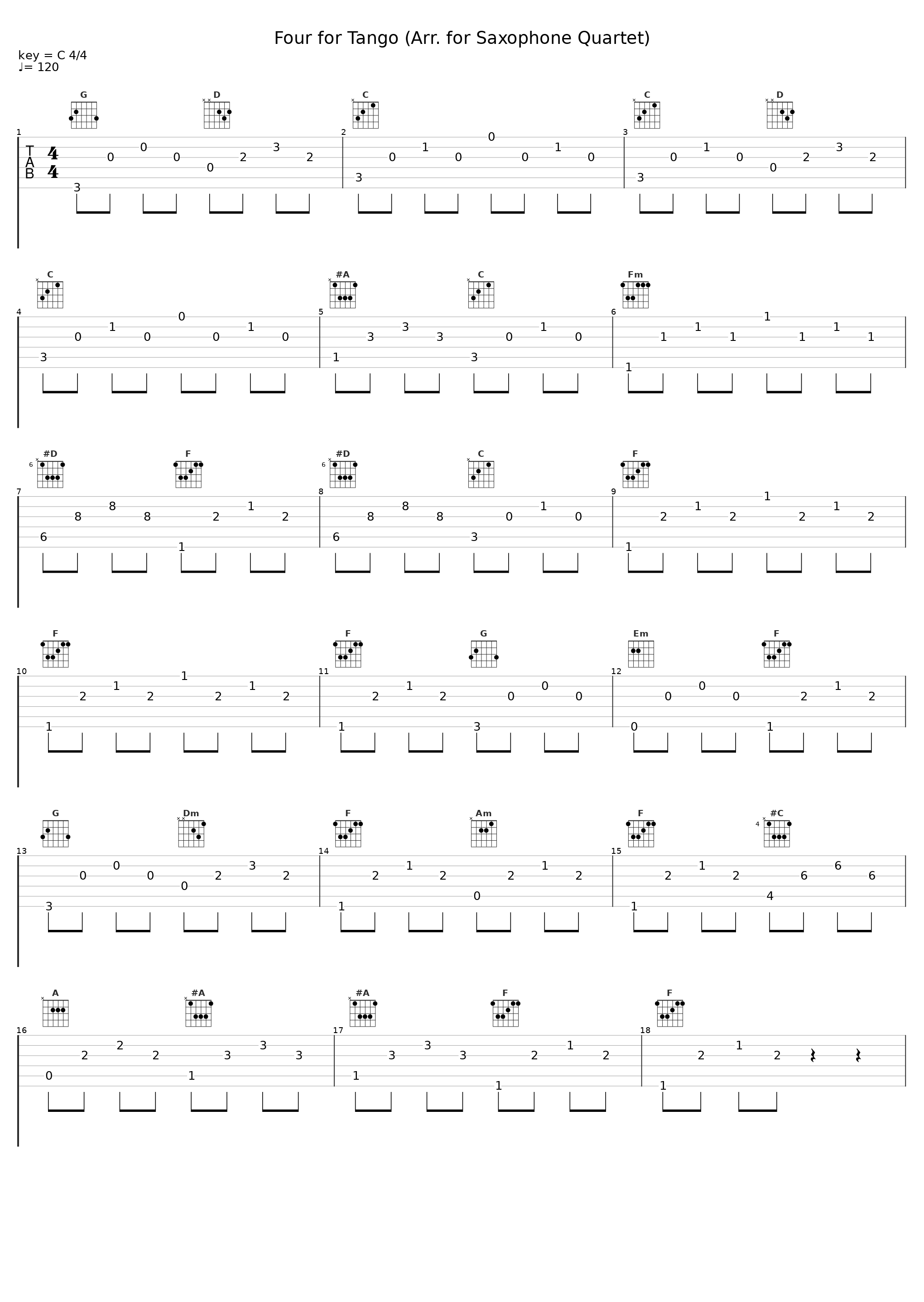 Four for Tango (Arr. for Saxophone Quartet)_ClairObscur,Astor Piazzolla_1