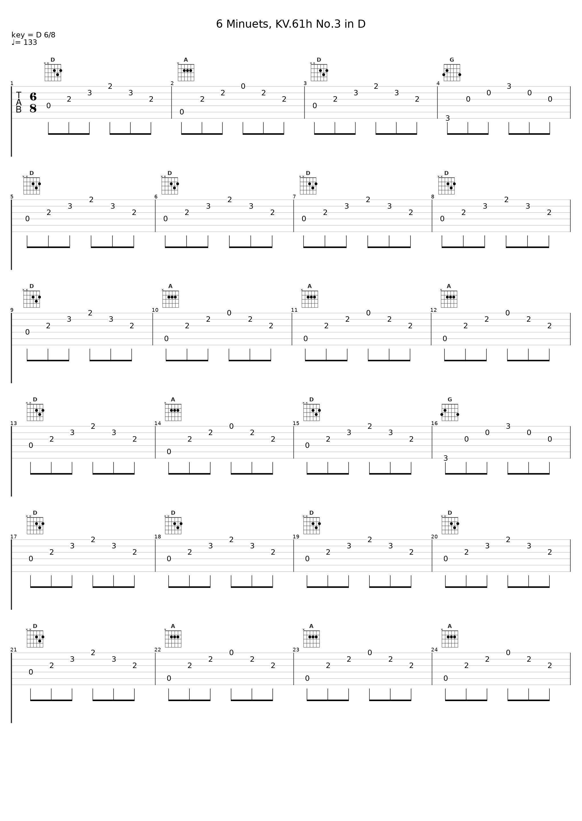 6 Minuets, KV.61h No.3 in D_Gunther Hasselmann_1