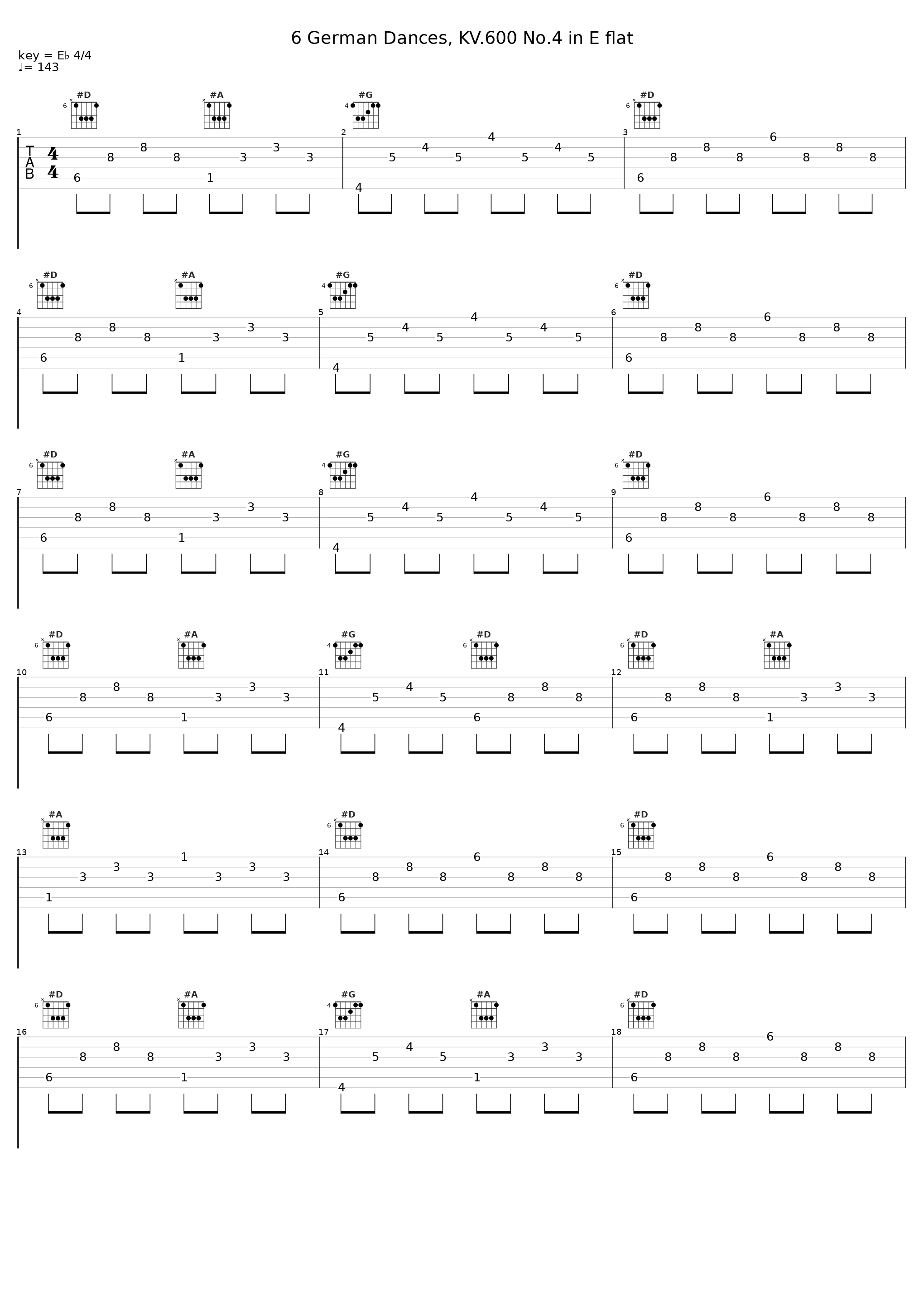 6 German Dances, KV.600 No.4 in E flat_Gunther Hasselmann_1