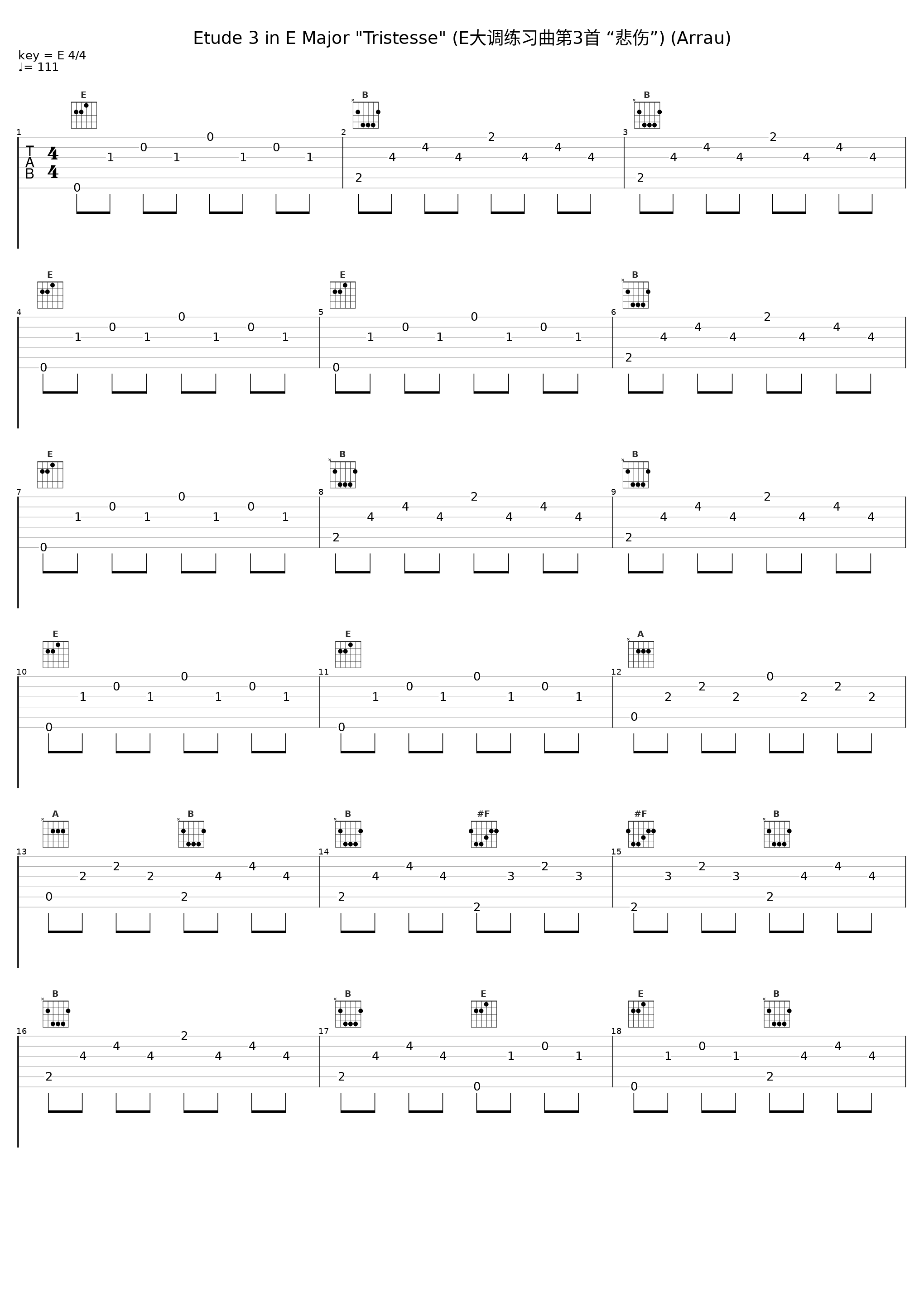 Etude 3 in E Major "Tristesse" (E大调练习曲第3首 “悲伤”) (Arrau)_Claudio Arrau_1