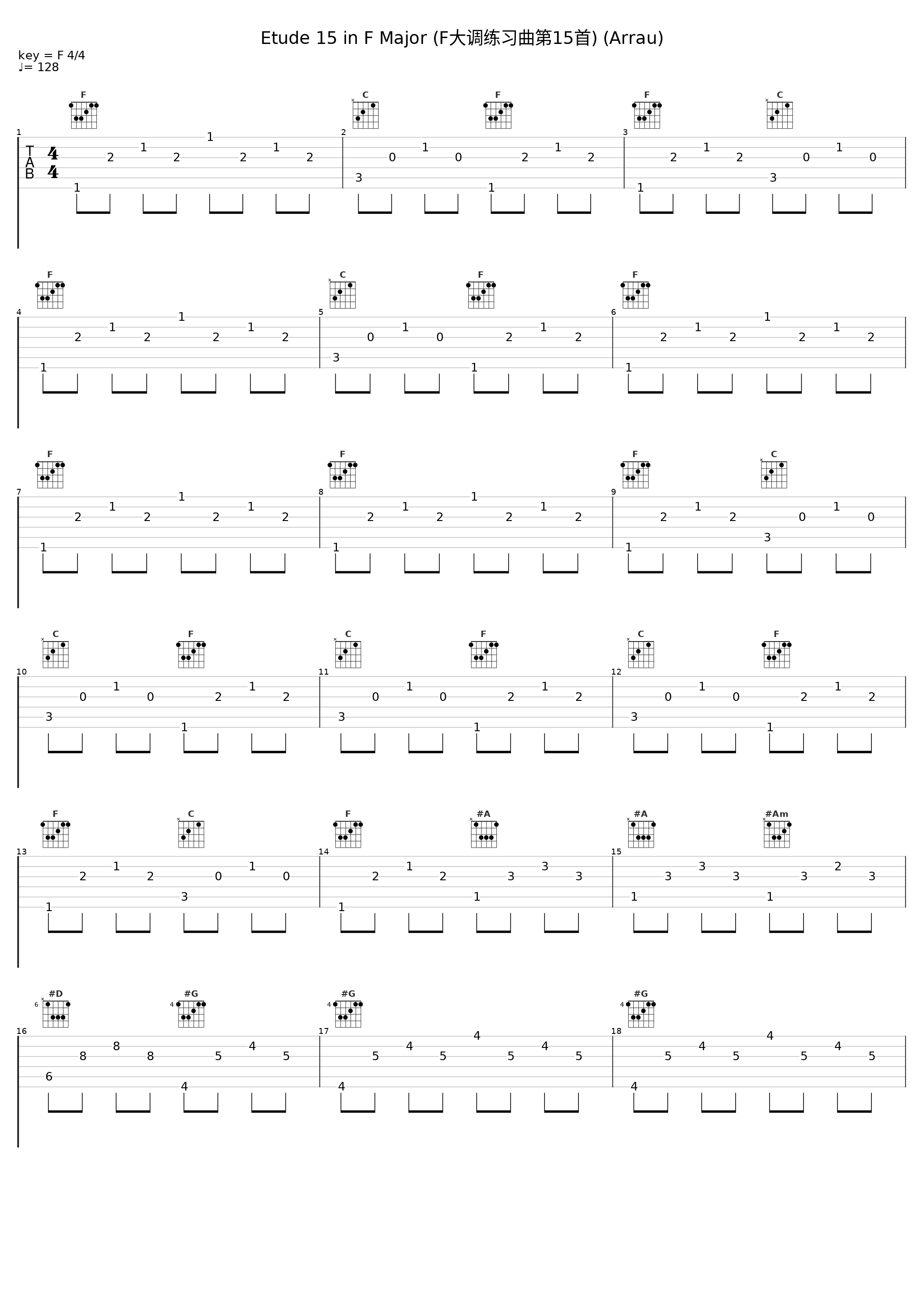 Etude 15 in F Major (F大调练习曲第15首) (Arrau)_Claudio Arrau_1