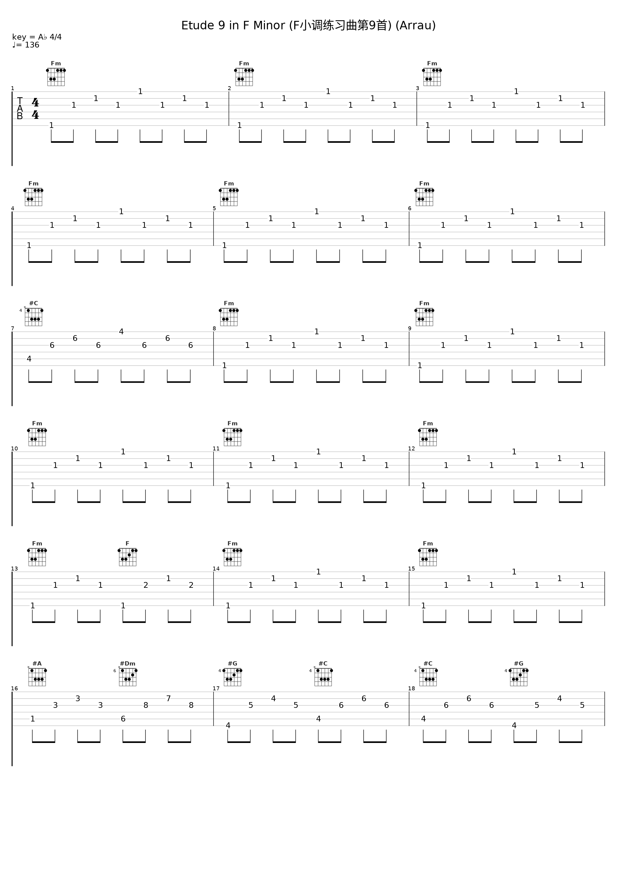 Etude 9 in F Minor (F小调练习曲第9首) (Arrau)_Claudio Arrau_1