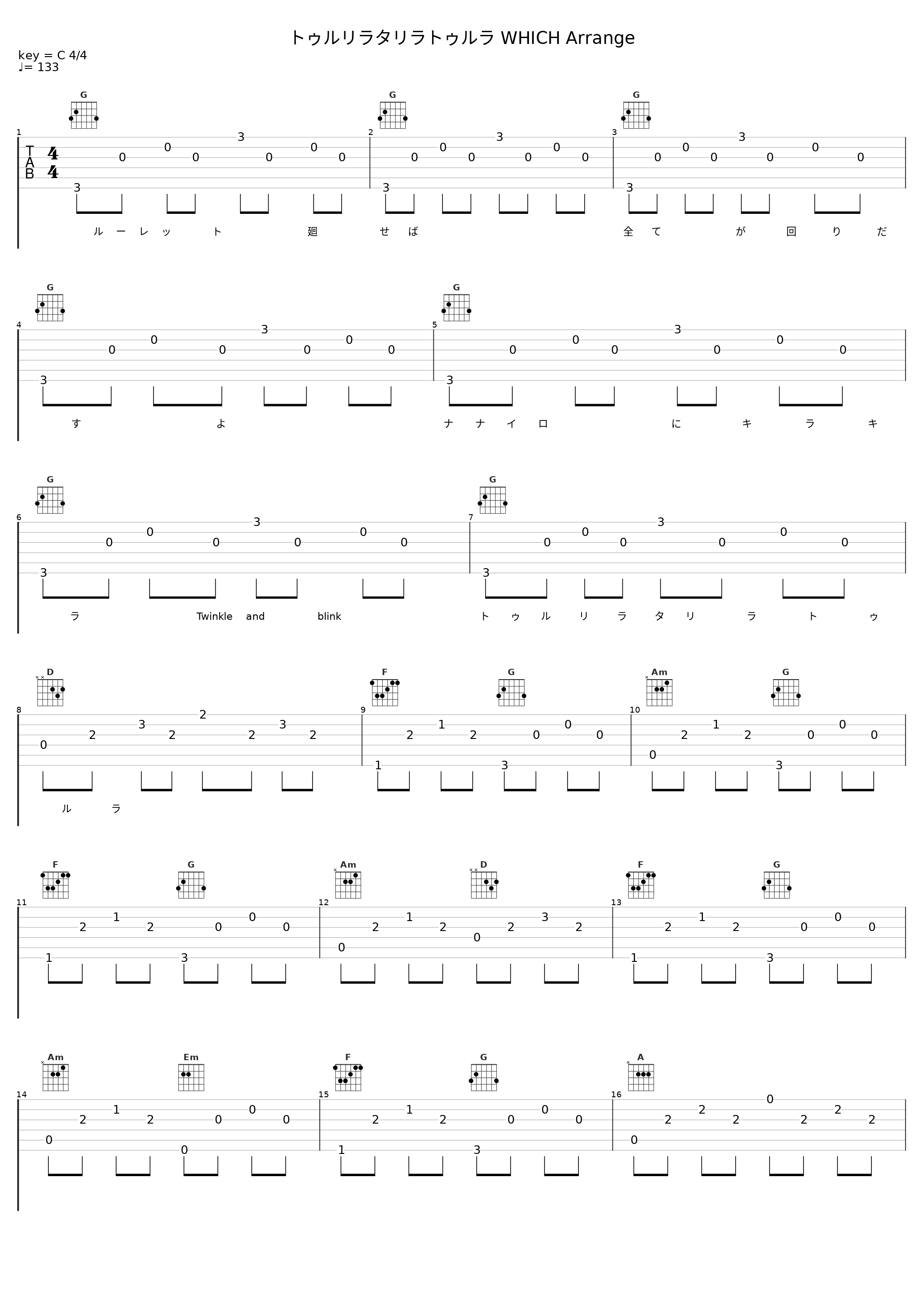 トゥルリラタリラトゥルラ WHICH Arrange_96猫_1