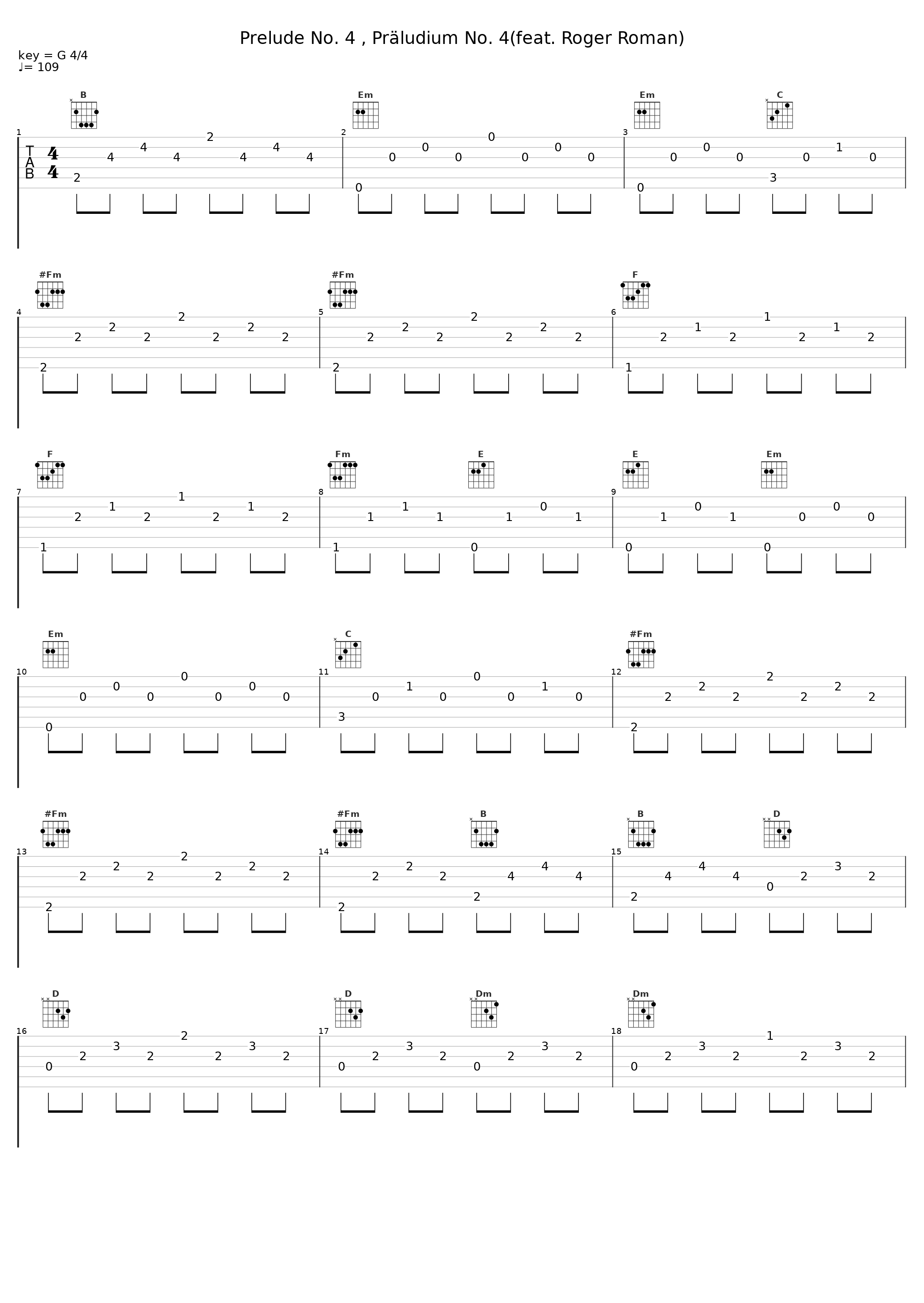 Prelude No. 4 , Präludium No. 4(feat. Roger Roman)_Frédéric Chopin,Roger Roman_1