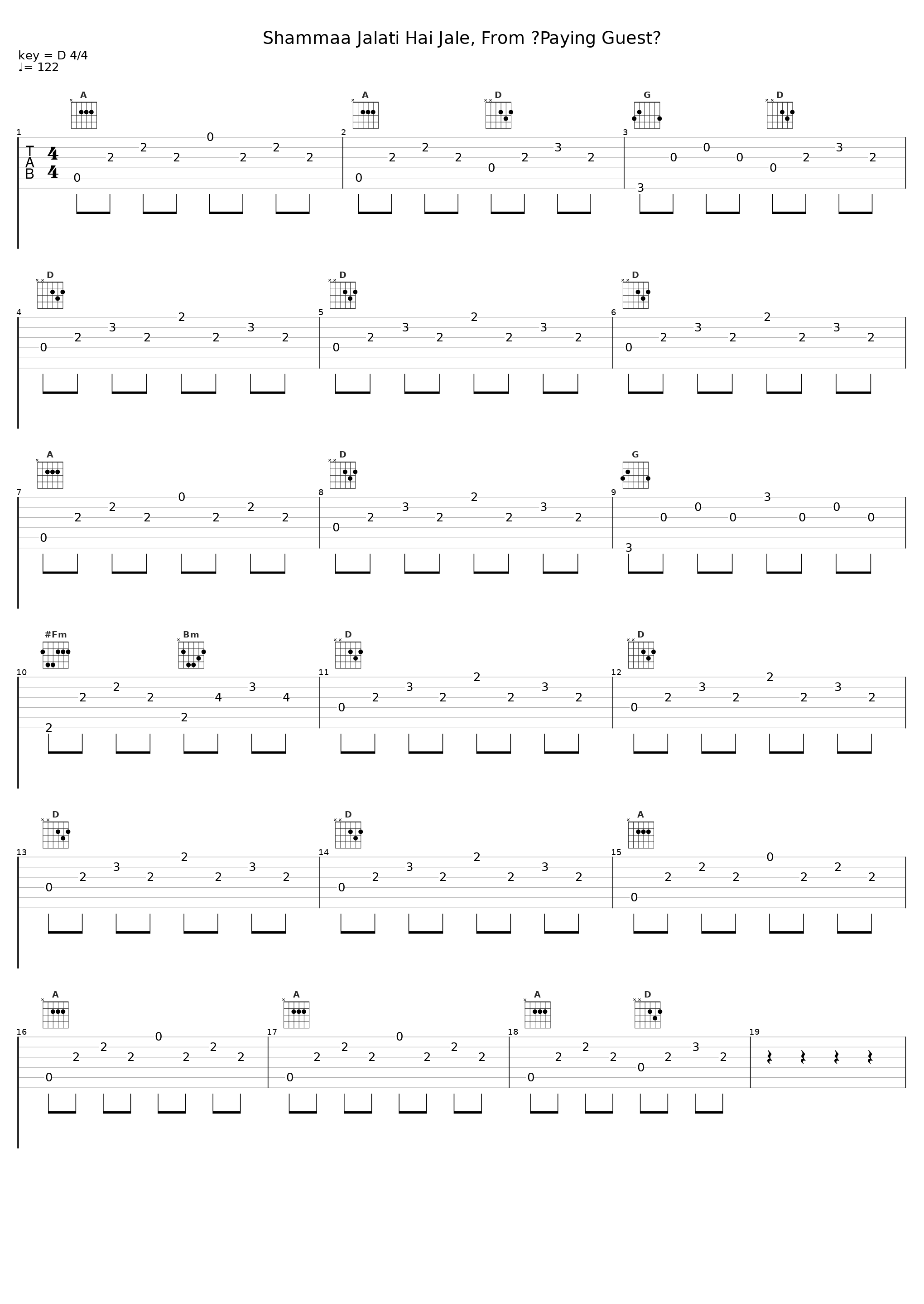 Shammaa Jalati Hai Jale, From «Paying Guest»_Kishore Kumar_1