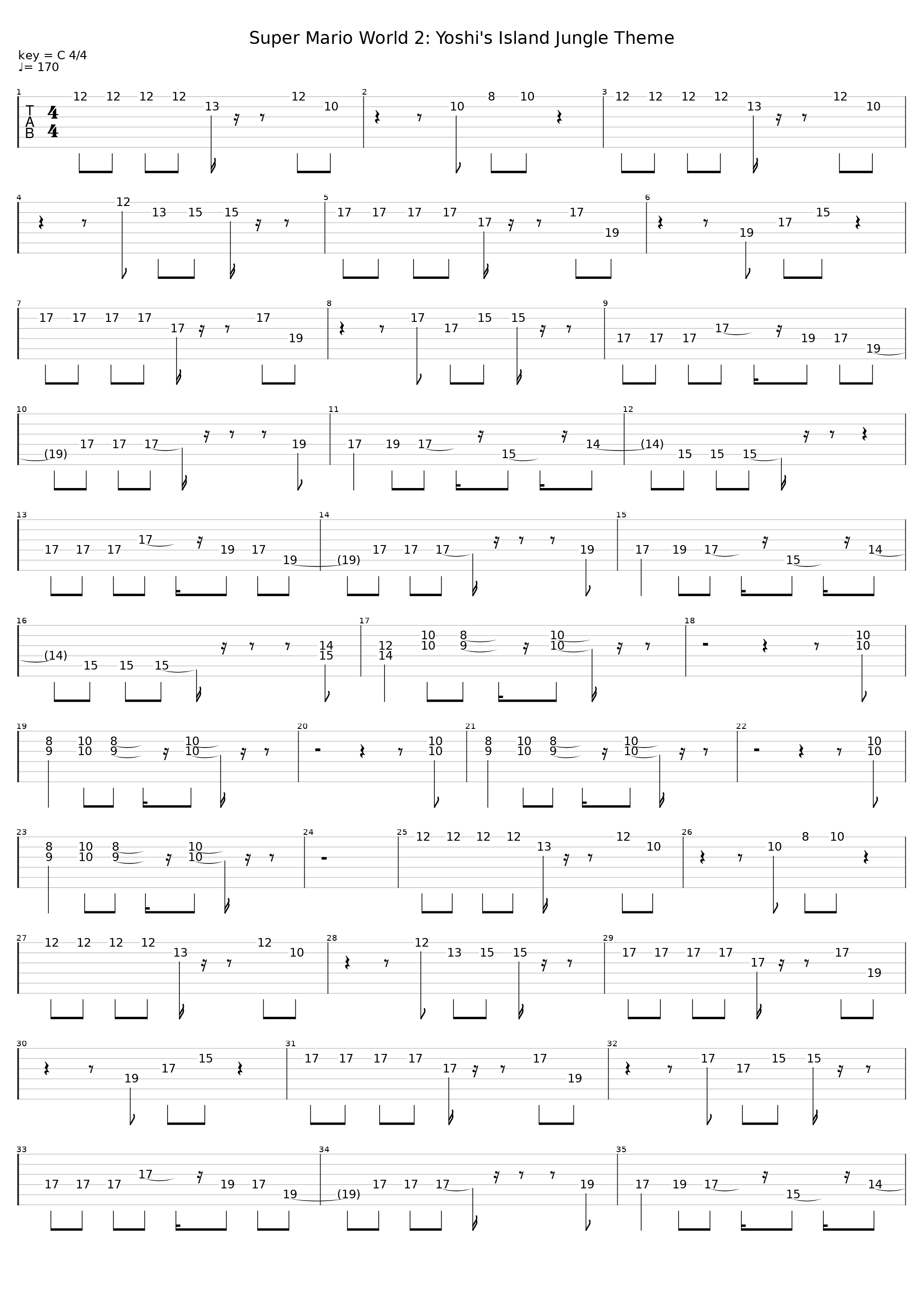 Super Mario World 2 Yoshis Island Jungle Theme_Koji Kondo_1