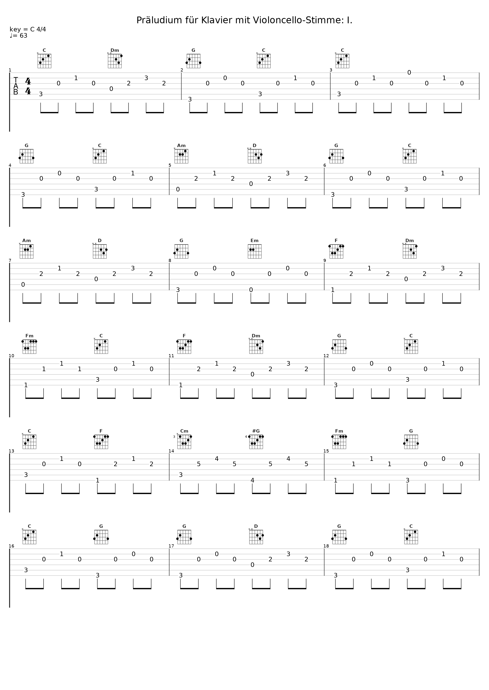 Präludium für Klavier mit Violoncello-Stimme: I._Reiner Hochmuth,Horst Göbel_1
