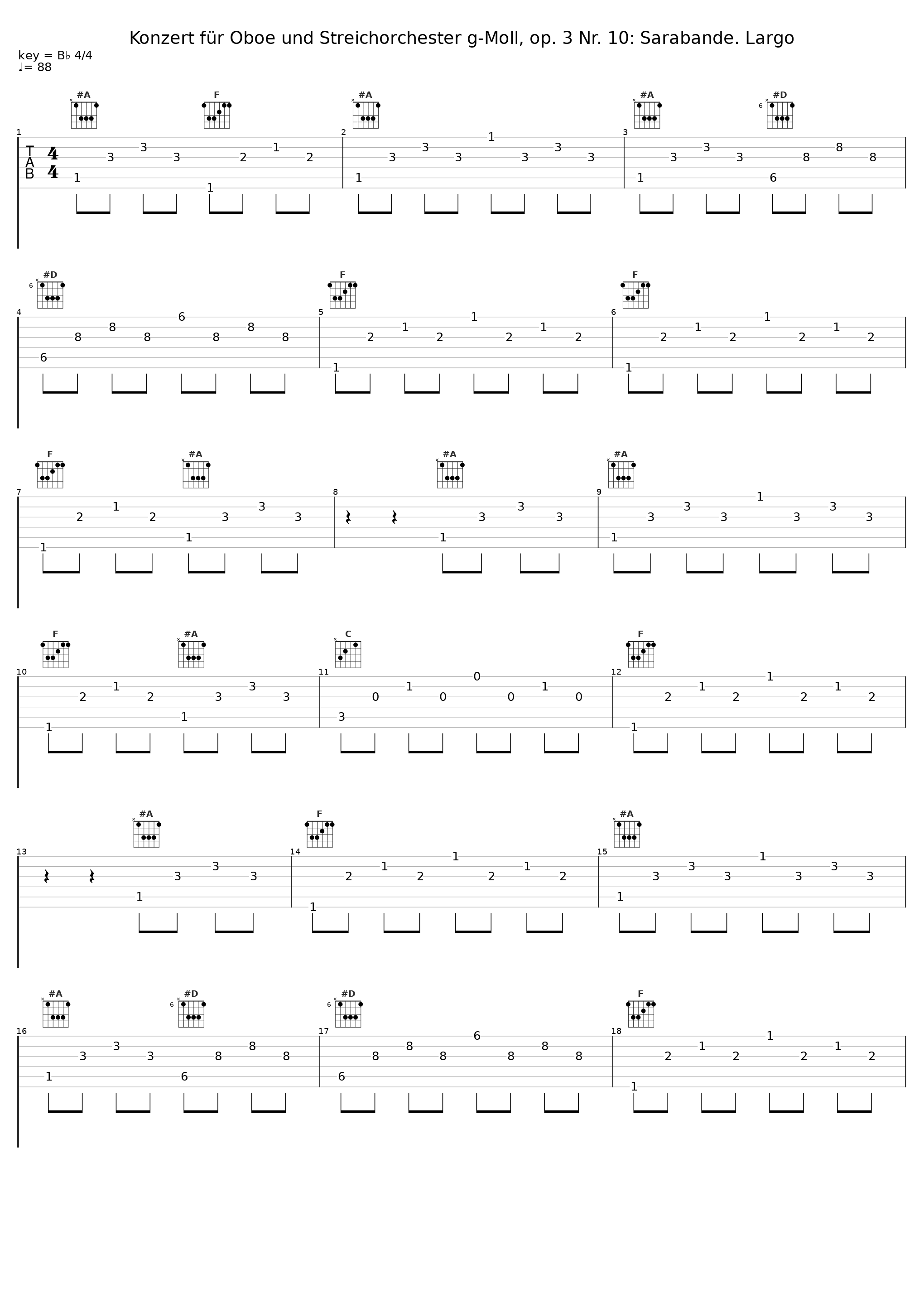 Konzert für Oboe und Streichorchester g-Moll, op. 3 Nr. 10: Sarabande. Largo_František Hanták_1