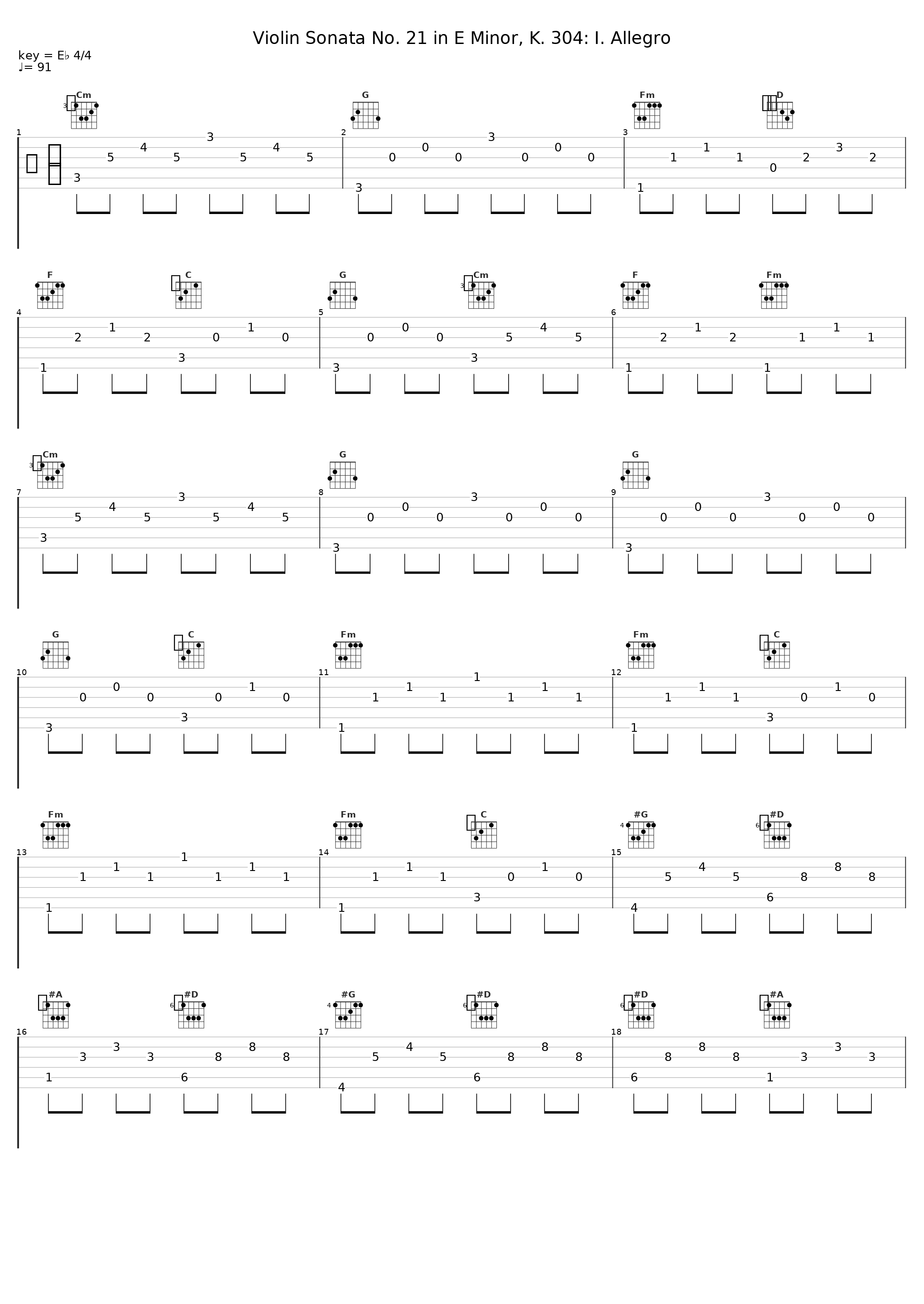 Violin Sonata No. 21 in E Minor, K. 304: I. Allegro_Weihnachten_1