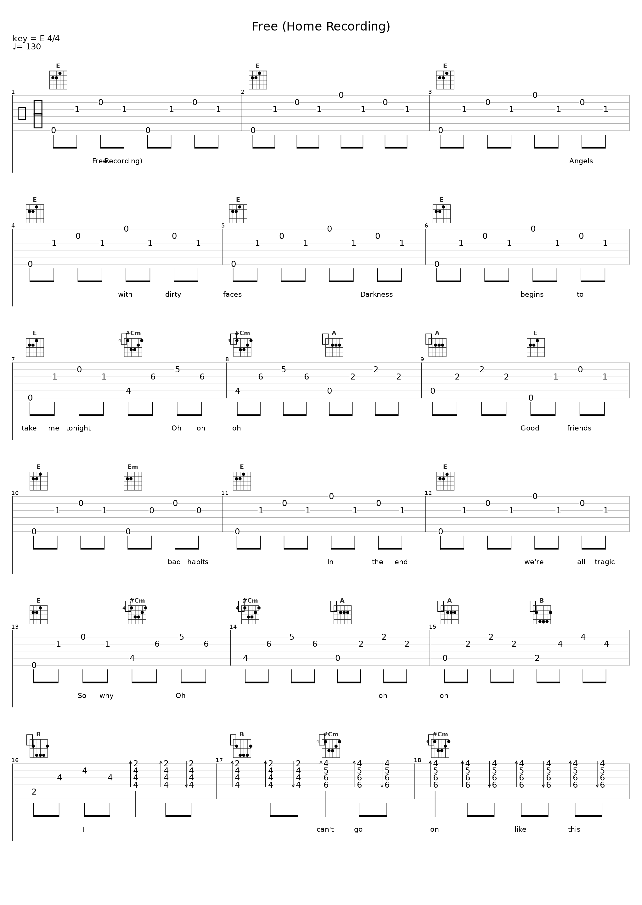 Free (Home Recording)_The Maine_1