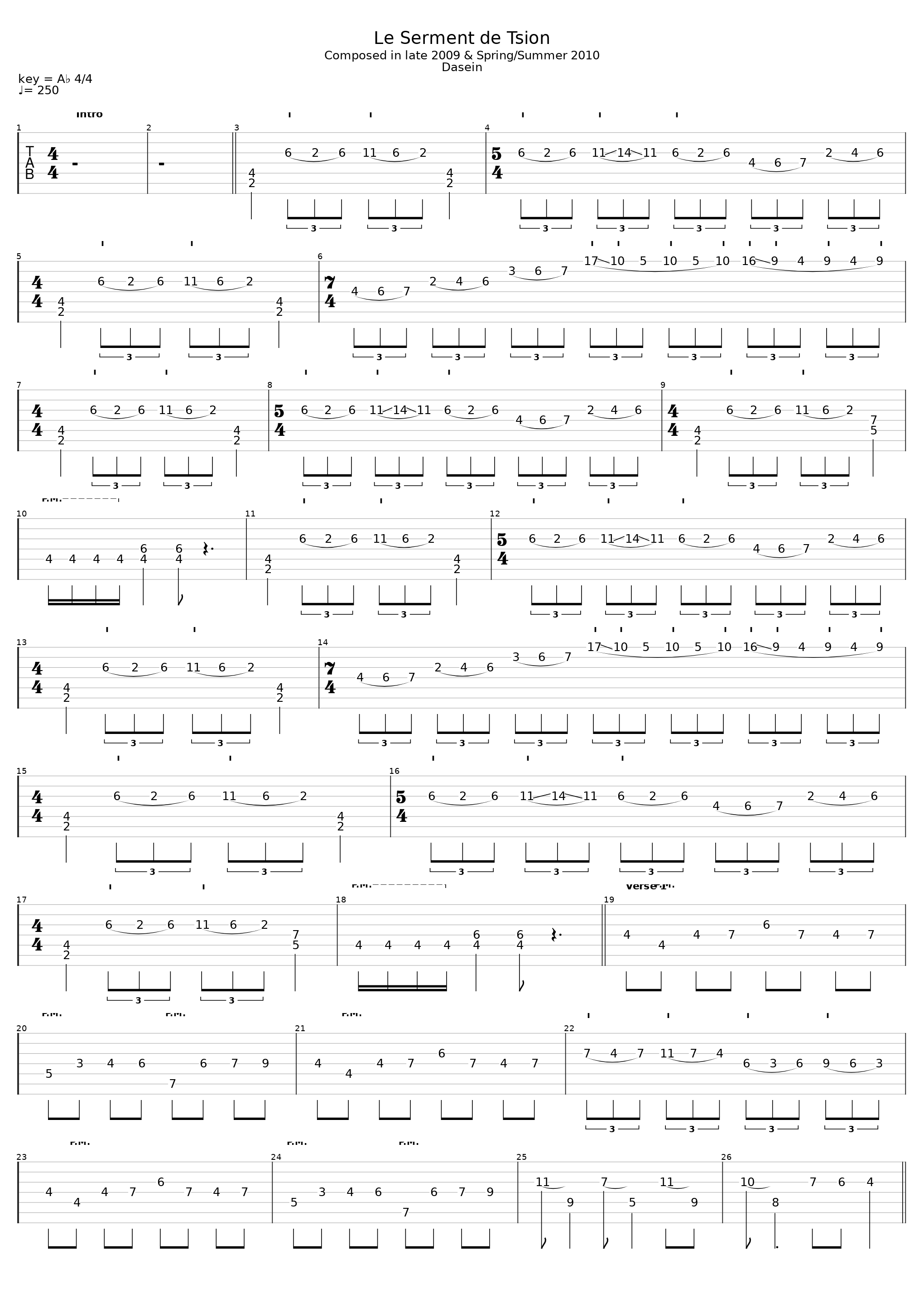 Le Serment De Tsion_First Fragment_1
