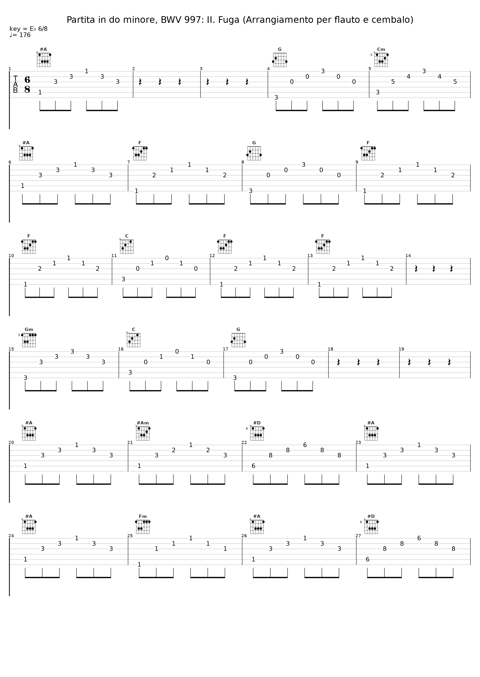 Partita in do minore, BWV 997: II. Fuga (Arrangiamento per flauto e cembalo)_Claudio Ferrarini_1