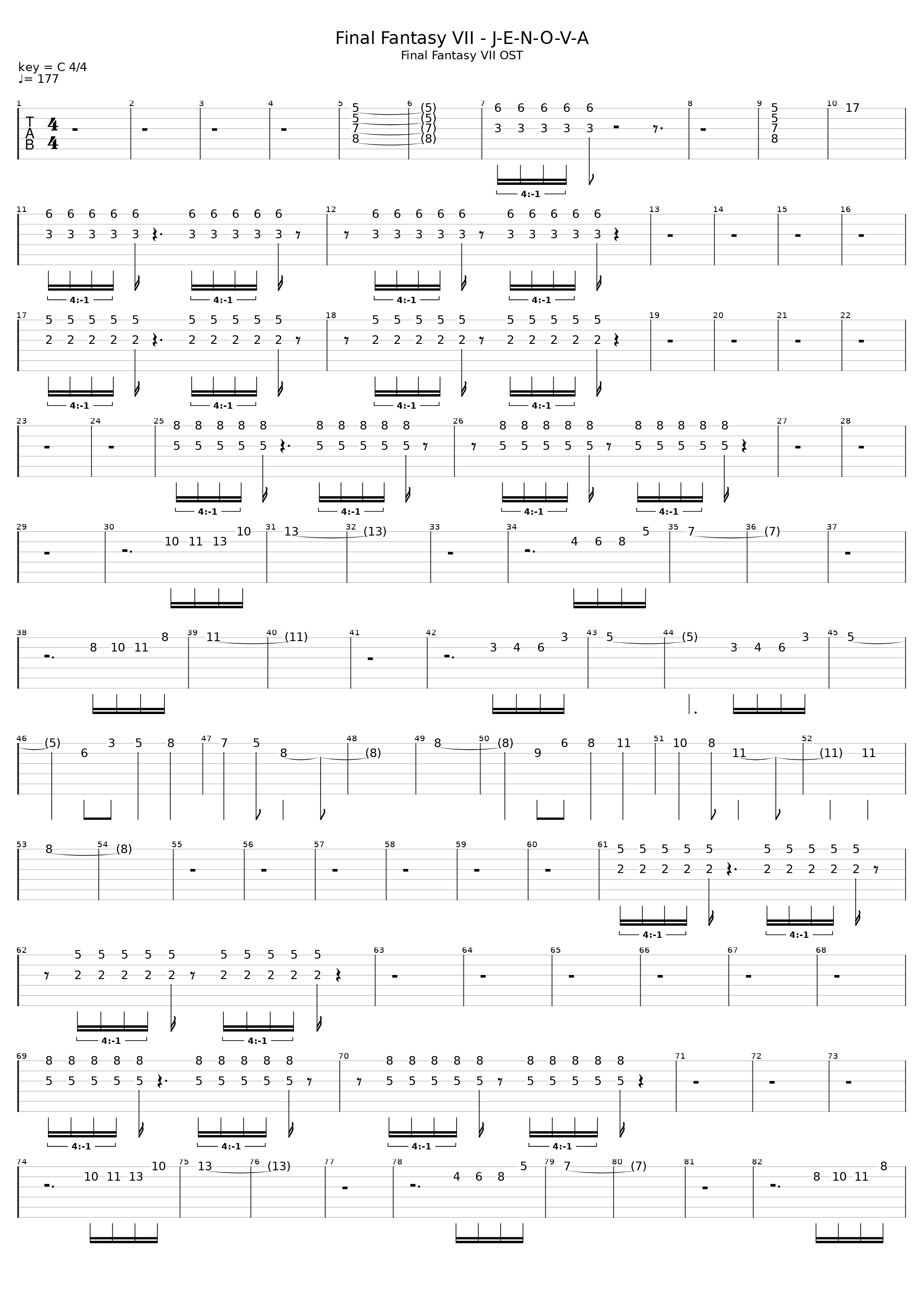 Final Fantasy Vii J E N O V A_Nobuo Uematsu_1