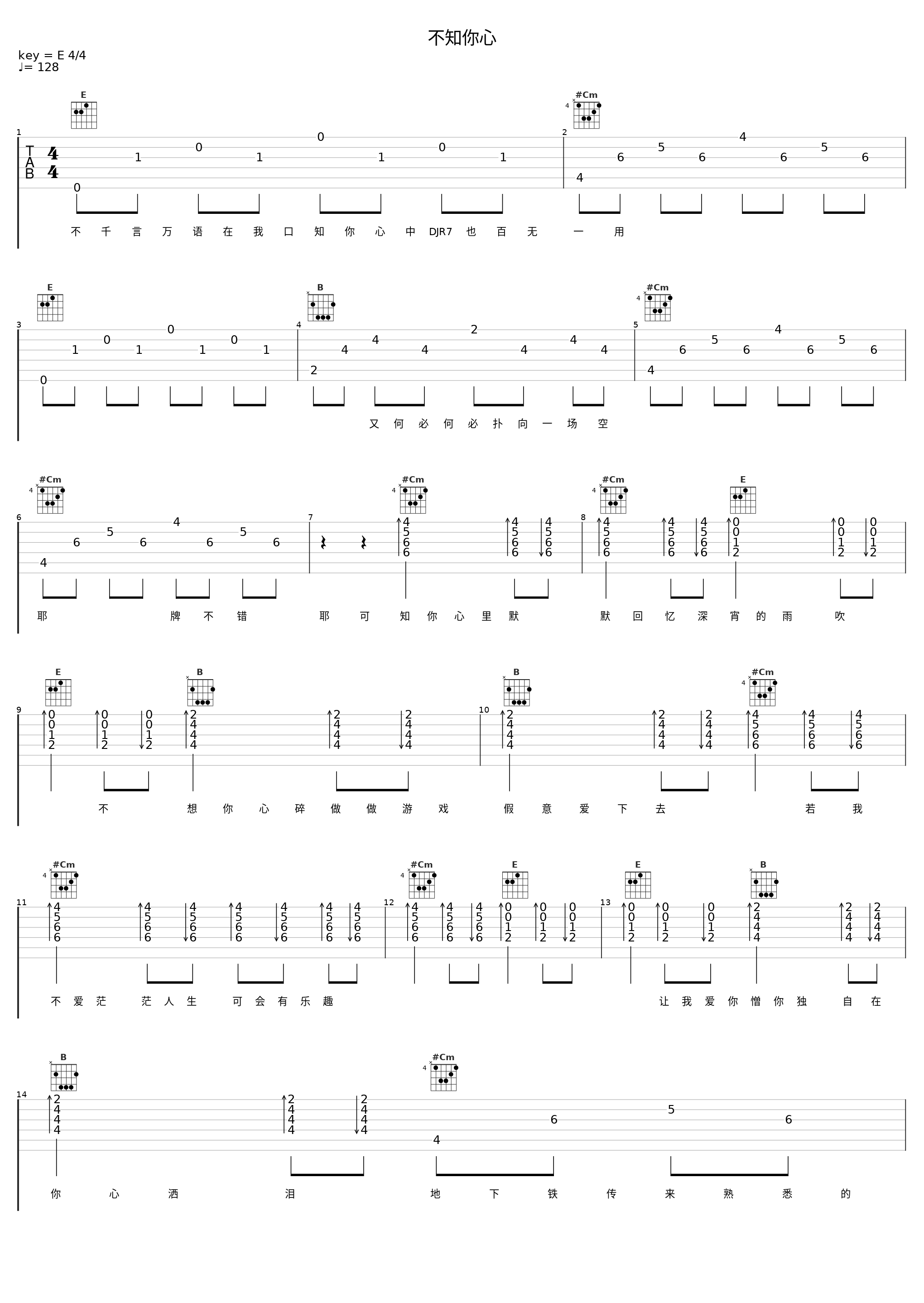 不知你心_大川Dietry_1