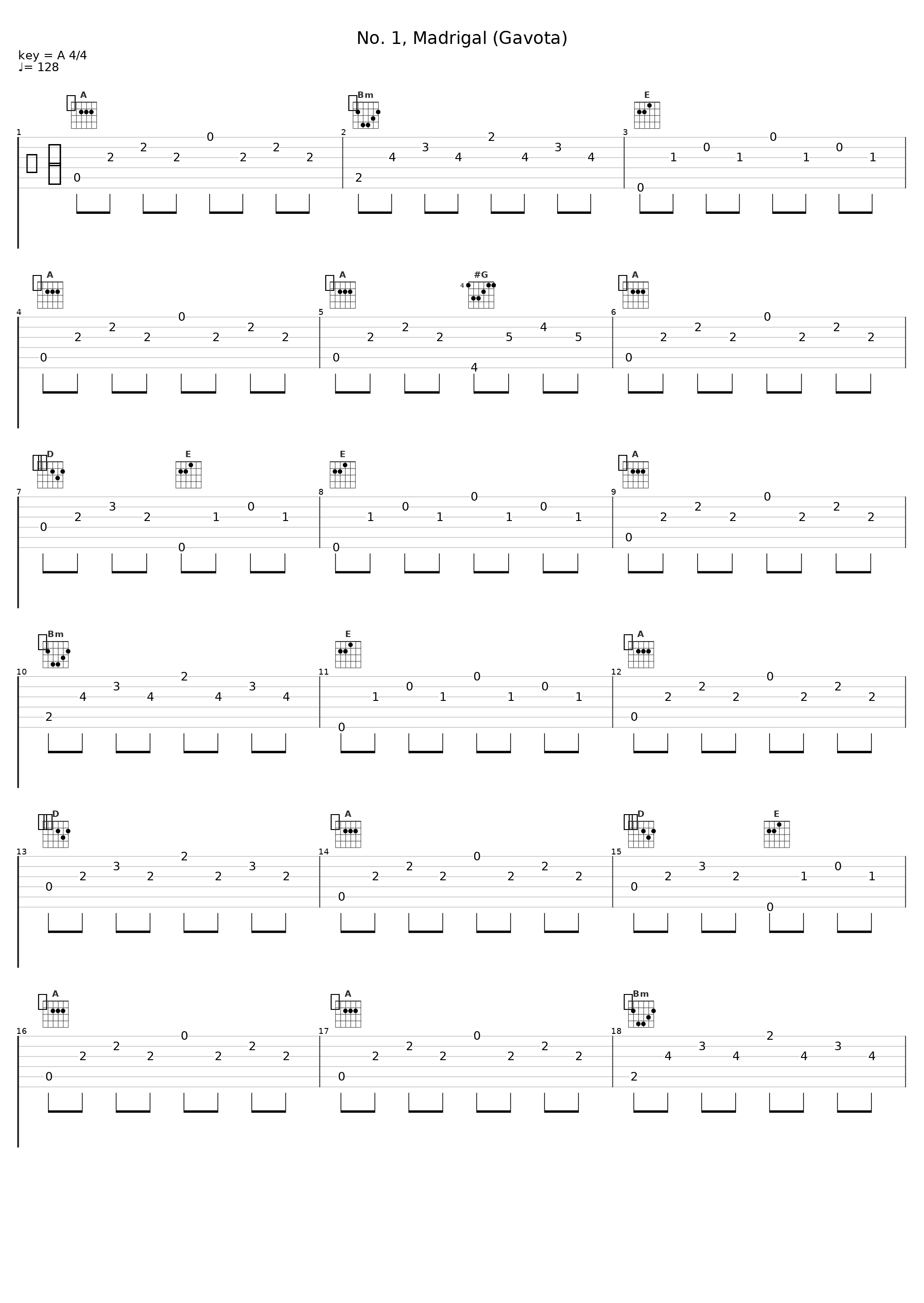 No. 1, Madrigal (Gavota)_John Williams,Agustín Barrios Mangoré_1