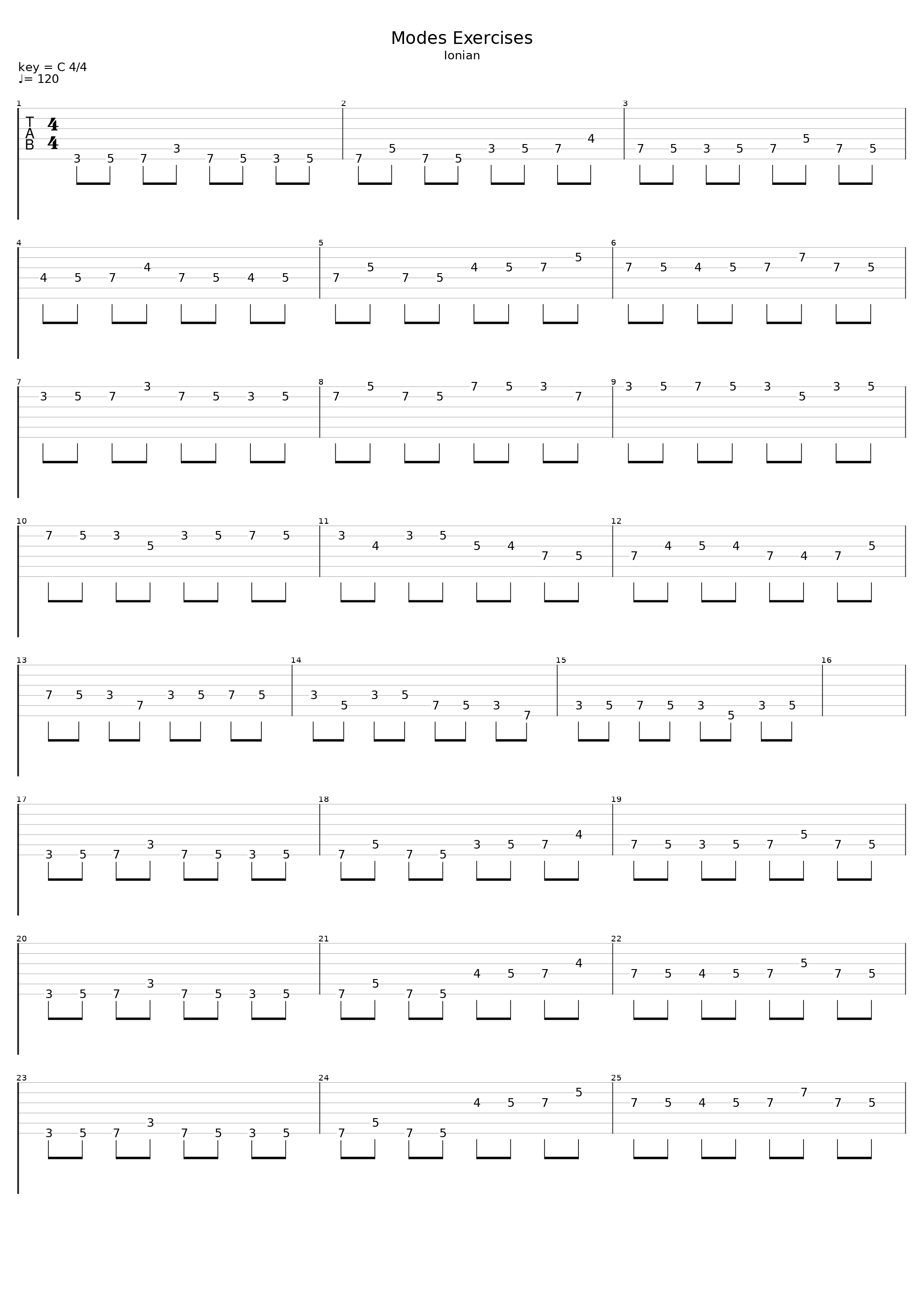 Ionian_Modes Exercises_1