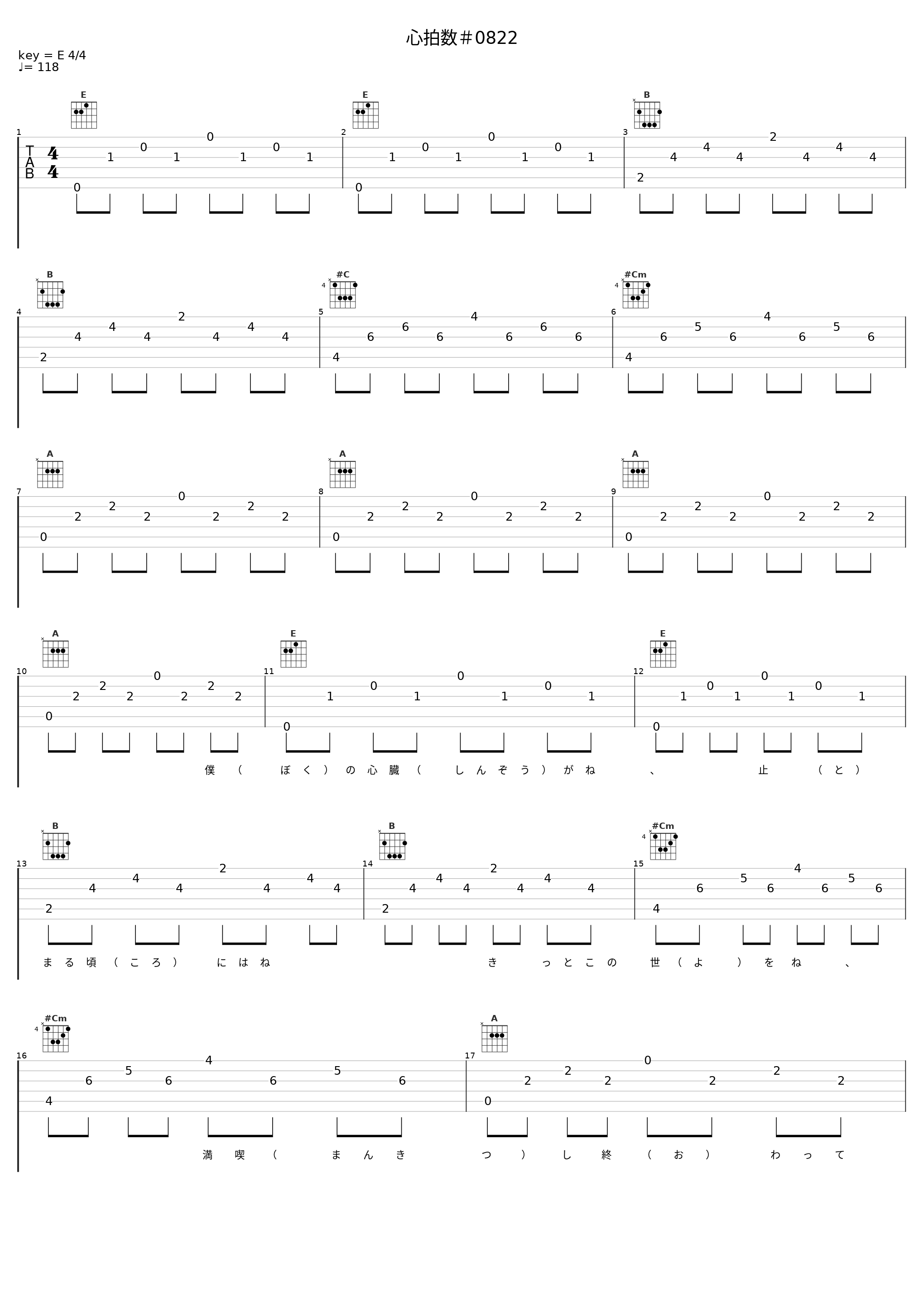 心拍数＃0822_蝶々P,初音未来_1
