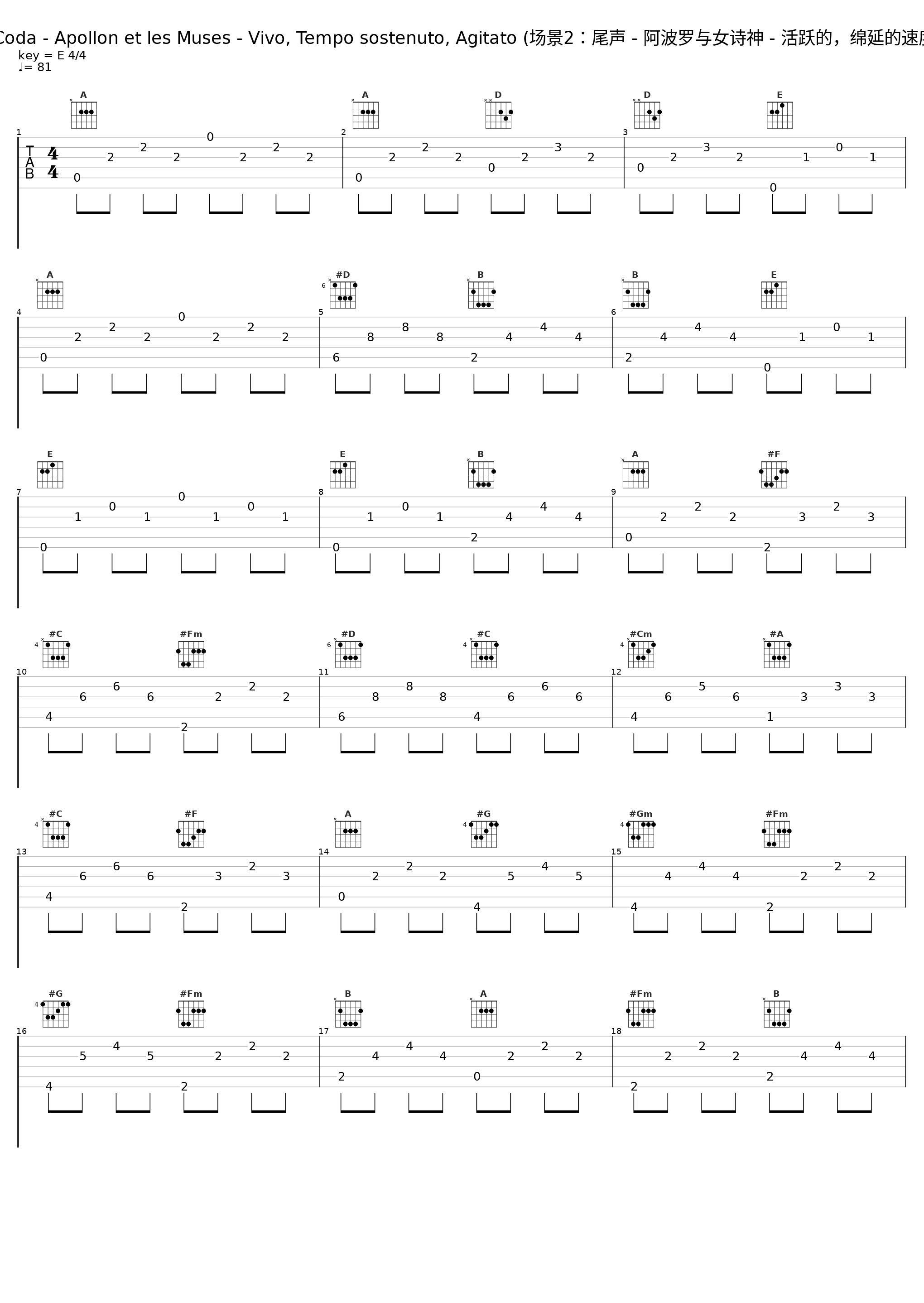 Scene 2: Coda - Apollon et les Muses - Vivo, Tempo sostenuto, Agitato (场景2:尾声 - 阿波罗与女诗神 - 活跃的,绵延的速度,激动地)_Igor Stravinsky,Columbia Symphony Orchestra_1