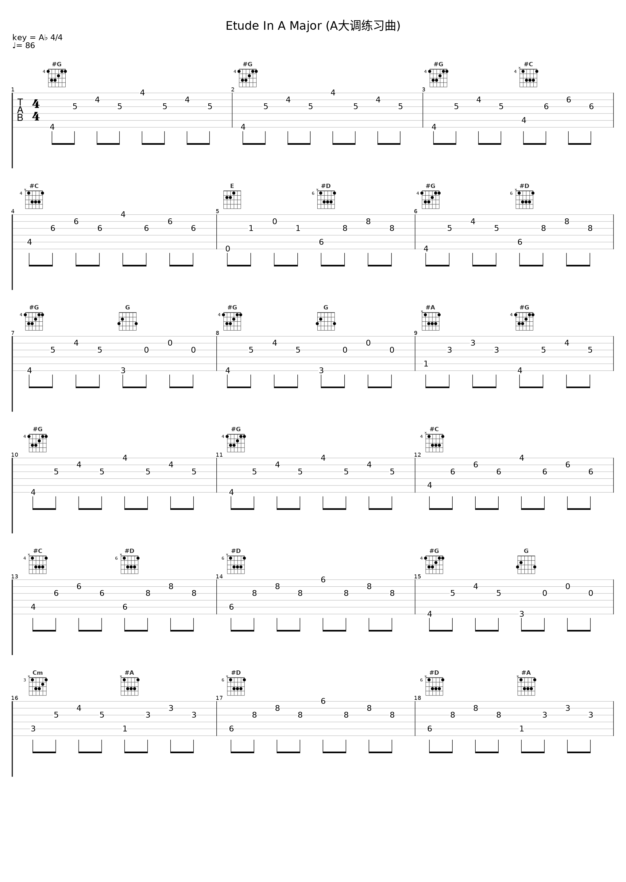 Etude In A Major (A大调练习曲)_Francisco Tarrega,Andrés Segovia_1