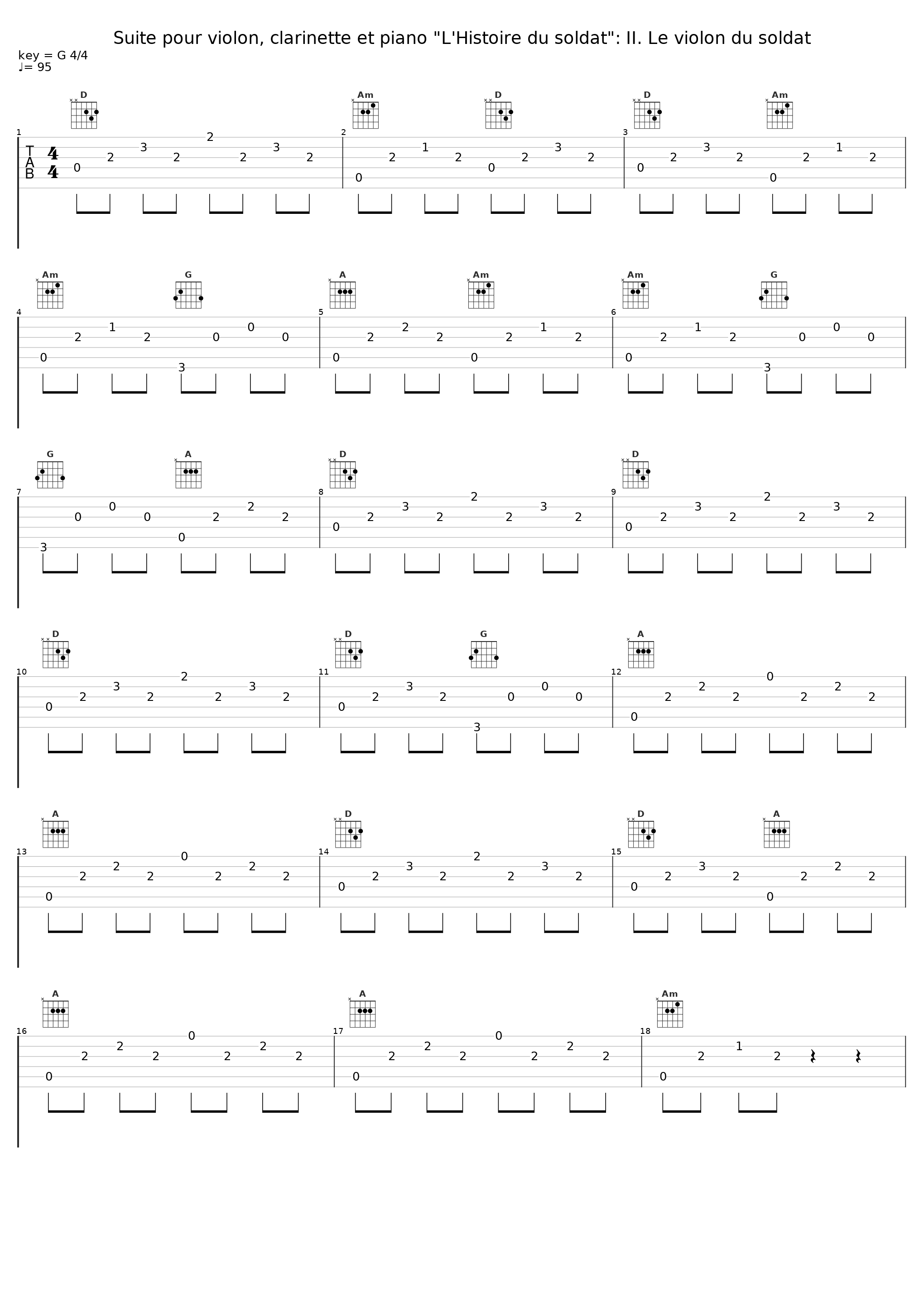 Suite pour violon, clarinette et piano "L'Histoire du soldat": II. Le violon du soldat_Igor Stravinsky,Ensemble Arpegione,Philippe Cuper_1