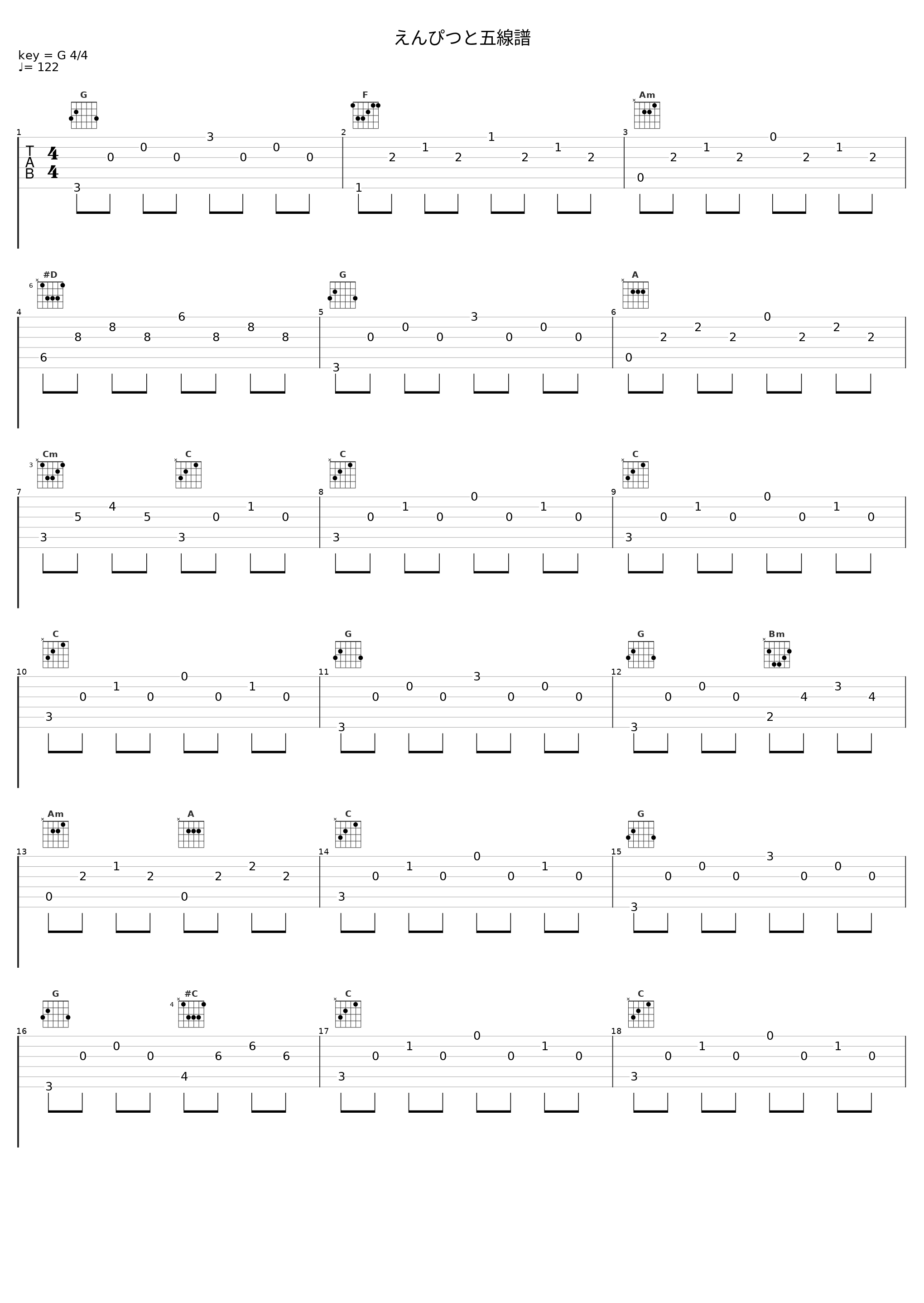えんぴつと五線譜_押尾光太郎_1