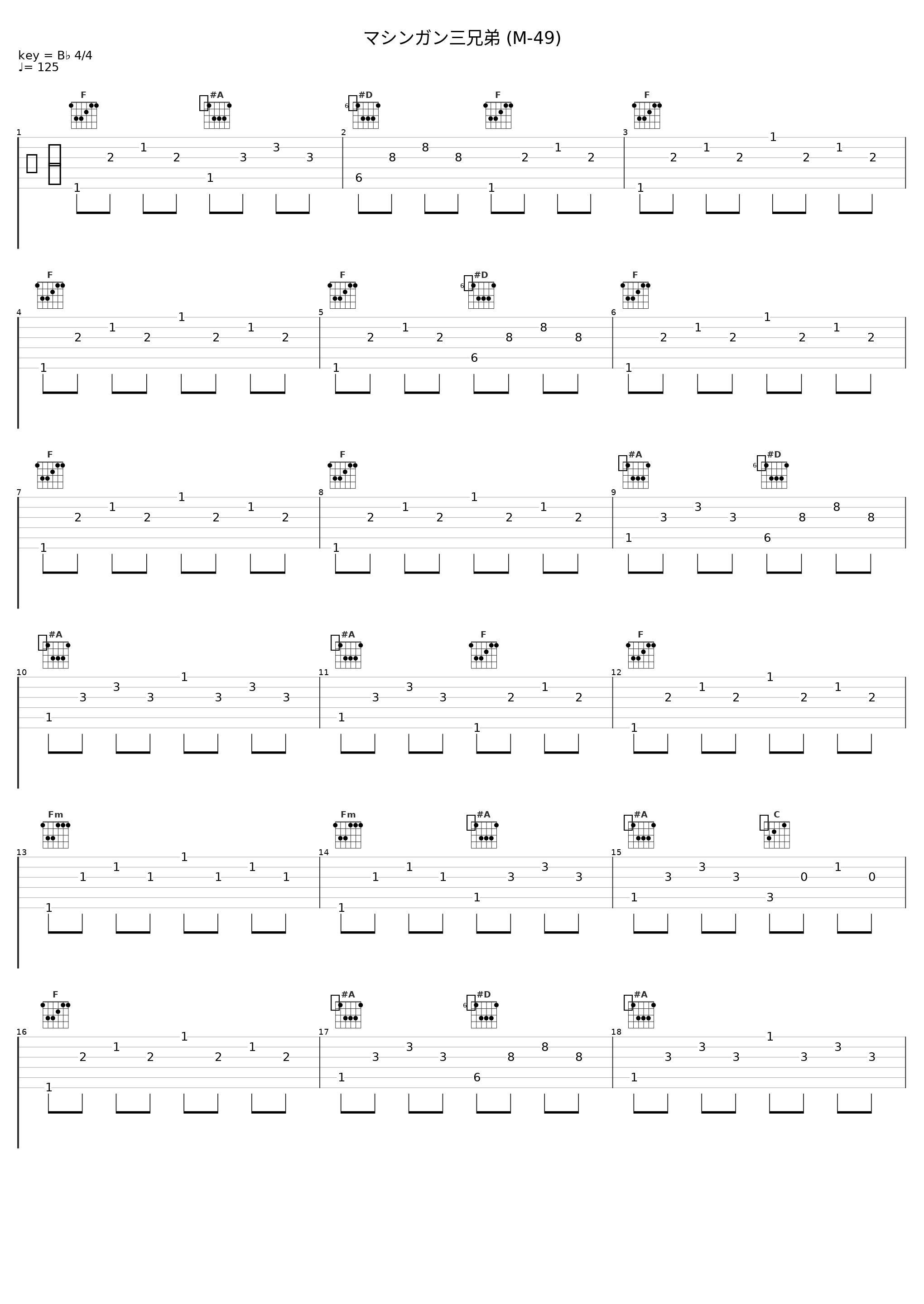 マシンガン三兄弟 (M-49)_田中公平_1