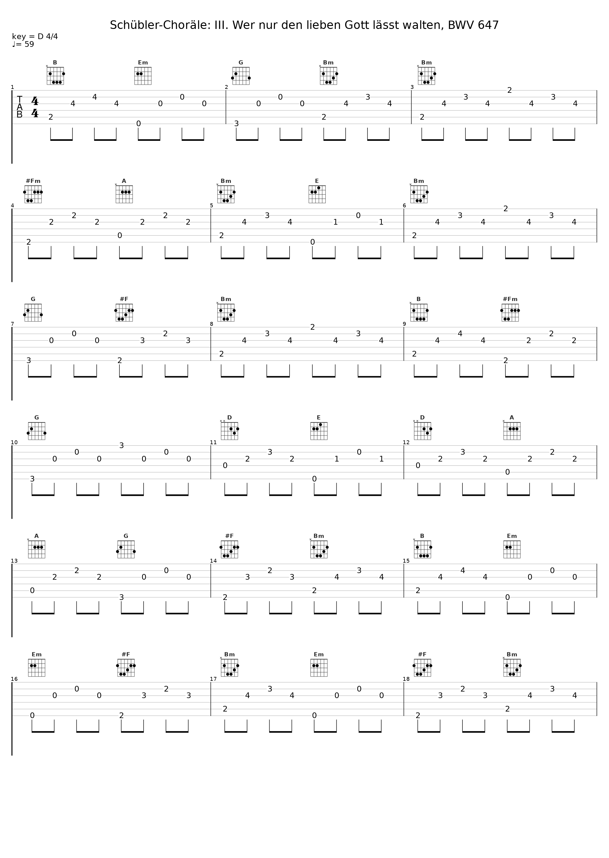 Schübler-Choräle: III. Wer nur den lieben Gott lässt walten, BWV 647_Johannes Trümpler_1
